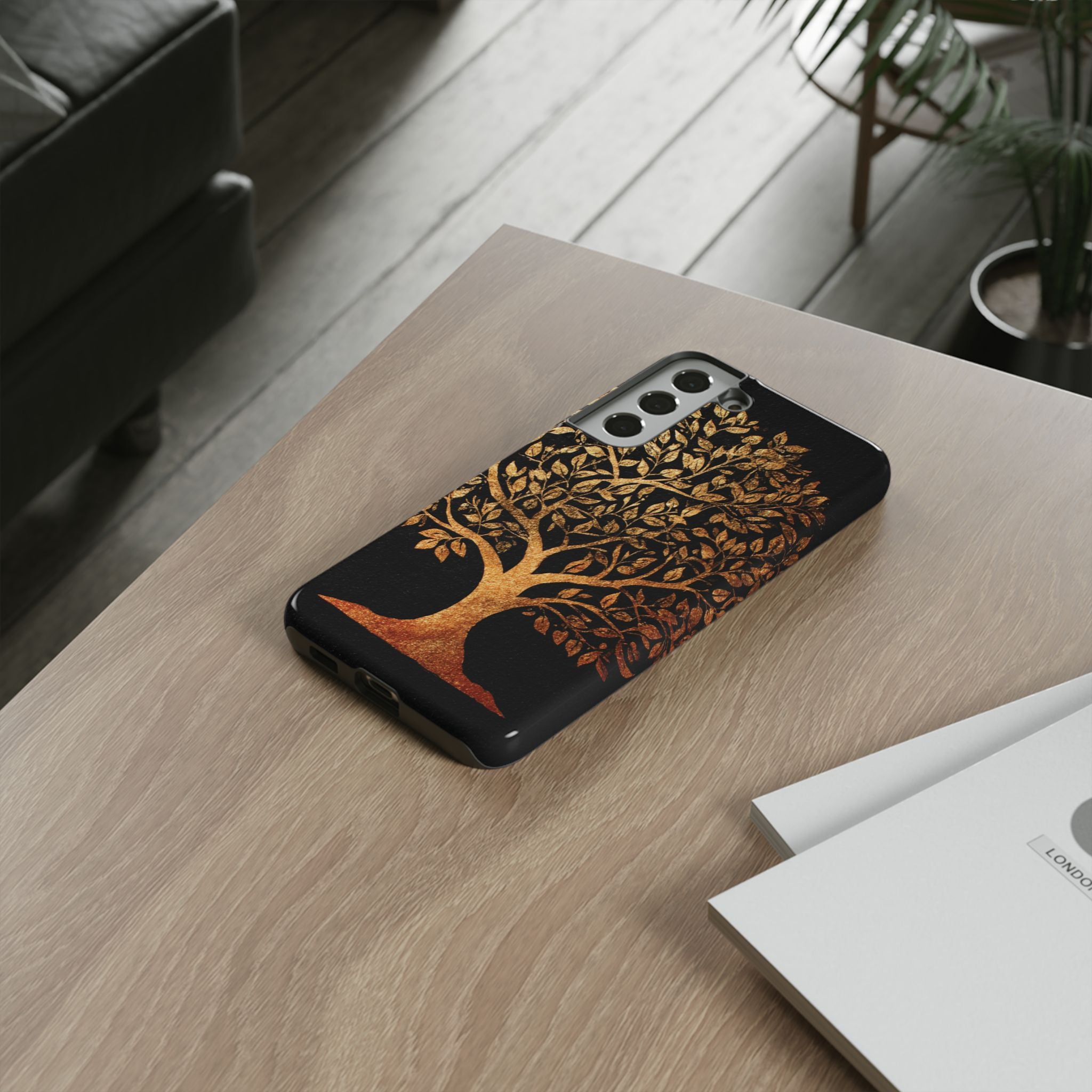 Golden Tree Phone Case, Tough Cases, Nature Lover Gift