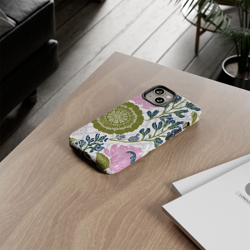 Floral Phone Case, Tough Cases with Elegant Design, Stylish Phone Accessories