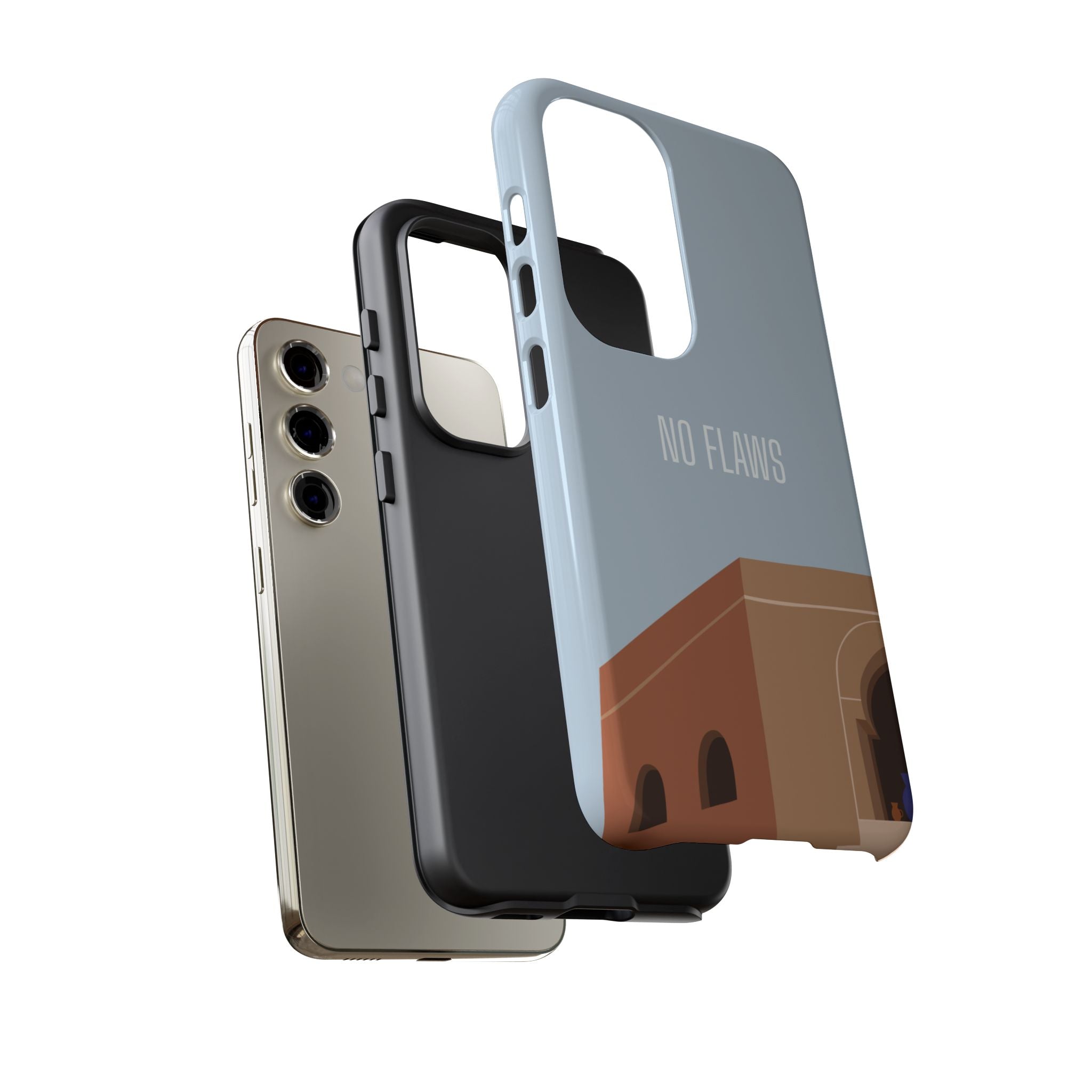 Minimal Desert Illustration “No Flaws” Protective Tough Case
