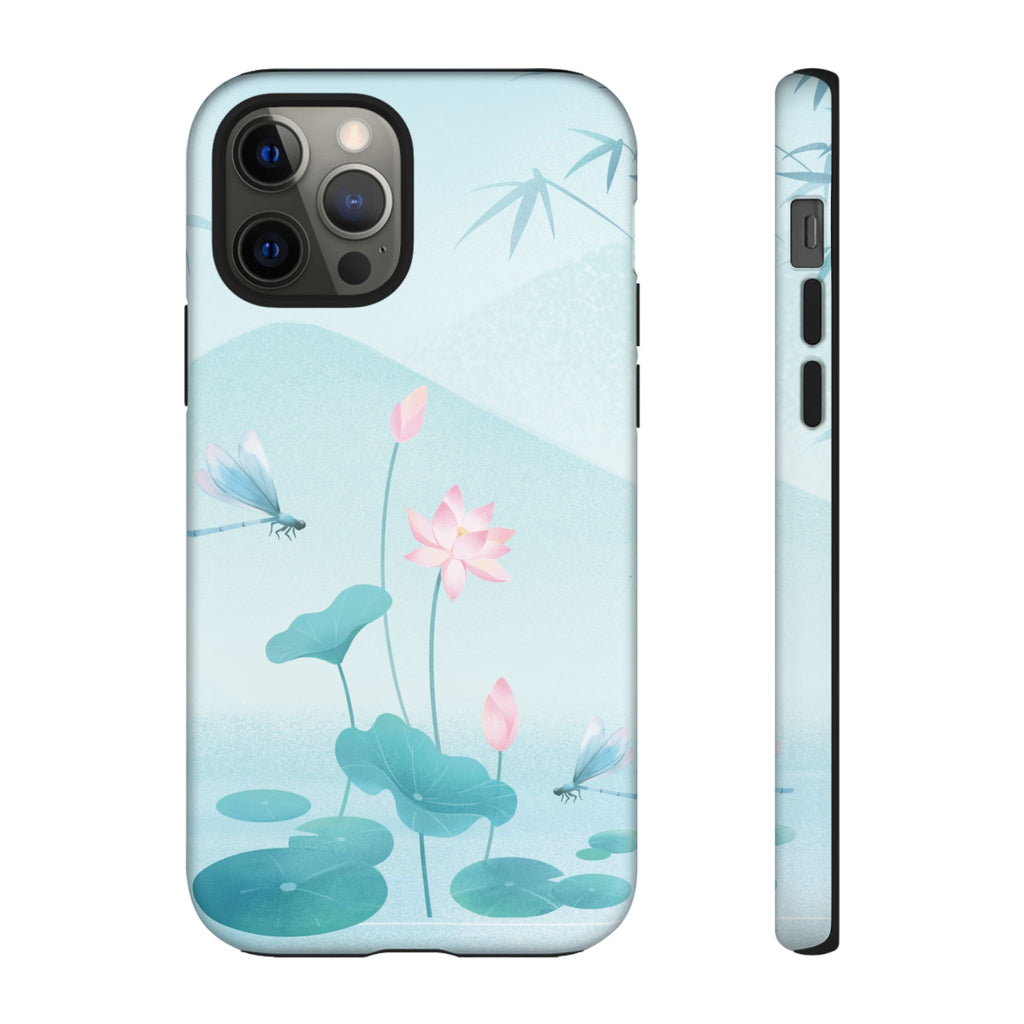 Lotus Pond Phone Case — Serene Floral iPhone Protective Cover