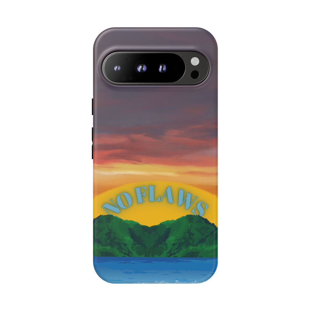 Sunset 'No Flaws' Tough Phone Case — Tropical Beach Protective Cover