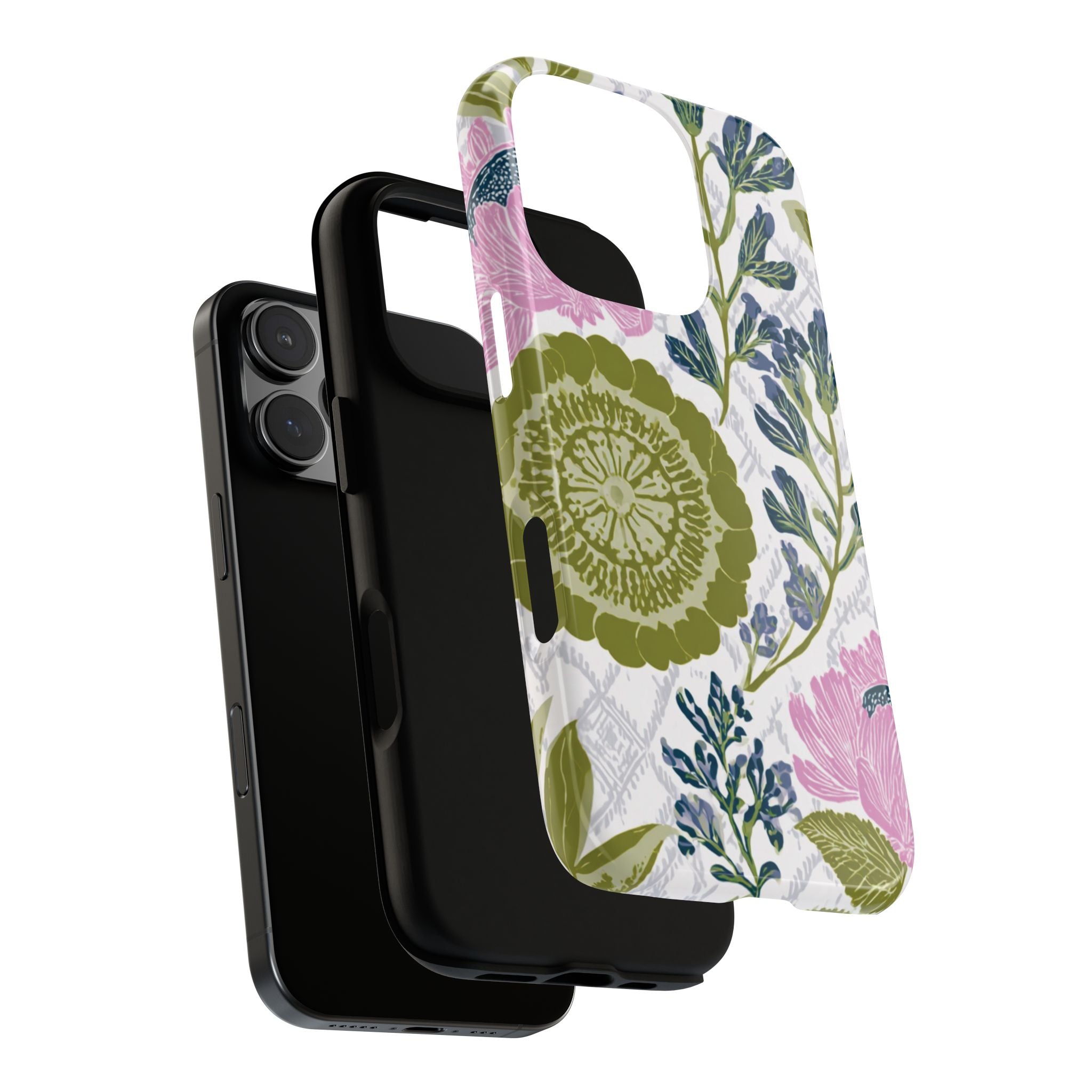 Floral Phone Case, Tough Cases with Elegant Design, Stylish Phone Accessories
