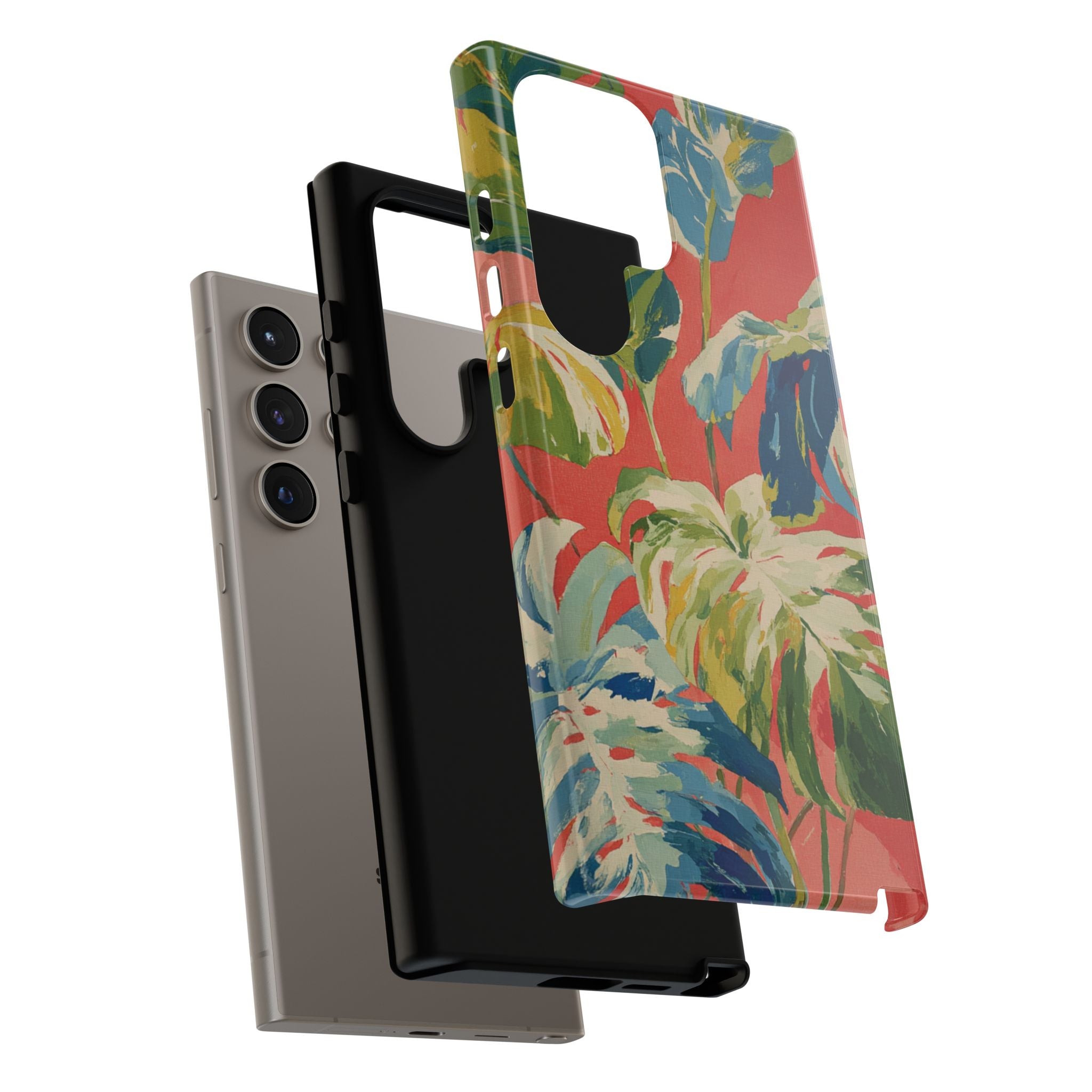 Tropical Phone Case, Floral Tough Case, Vibrant Phone Cover for Summer