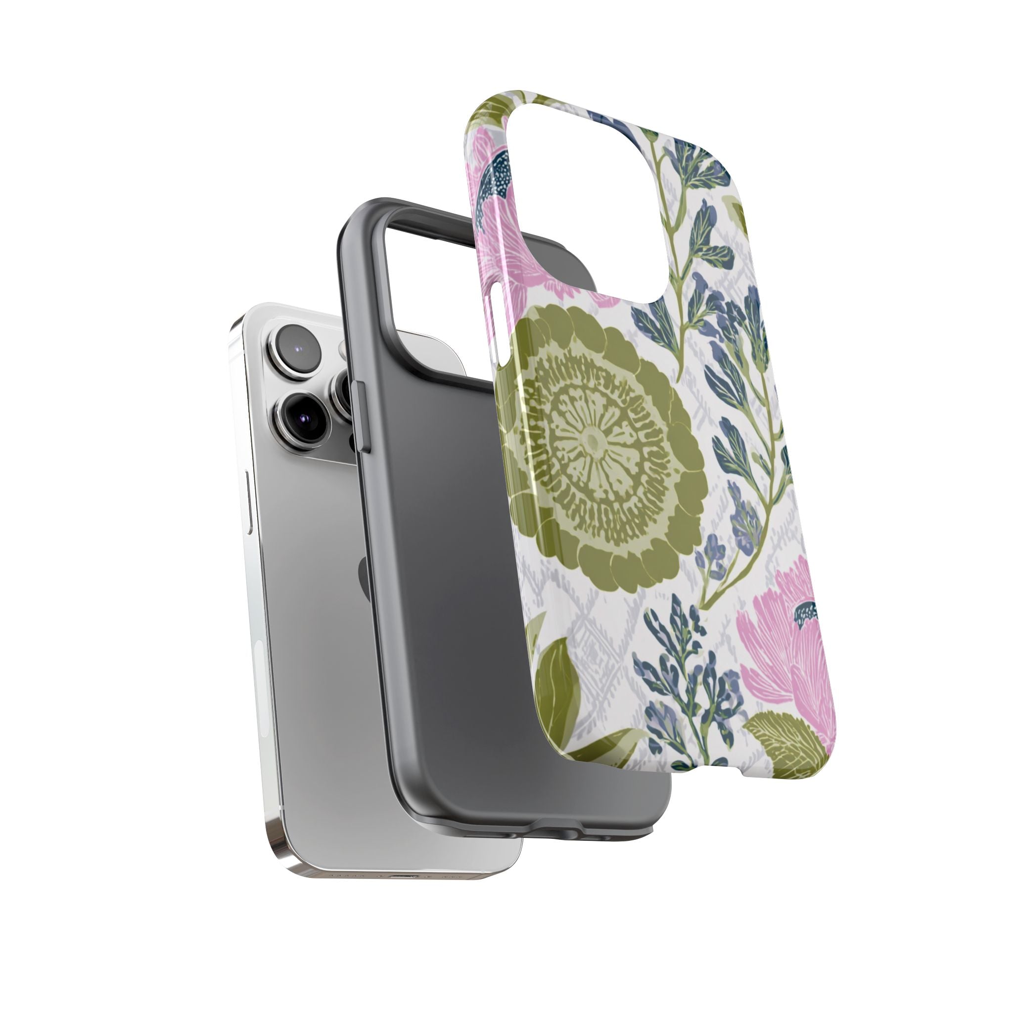 Floral Phone Case, Tough Cases with Elegant Design, Stylish Phone Accessories