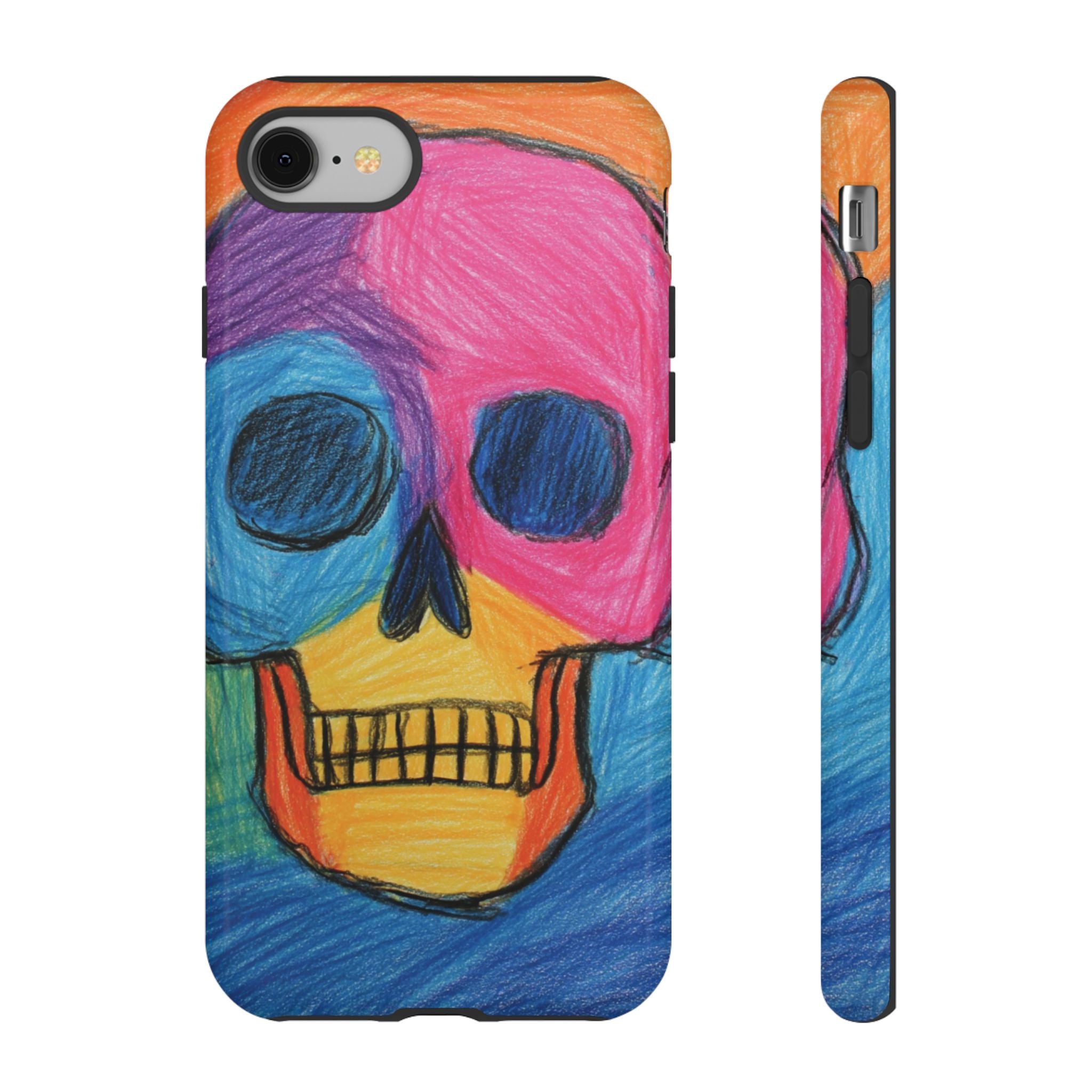 Vibrant Skull Phone Case | Tough Cases, Colorful Design, Unique Art Phone Cover