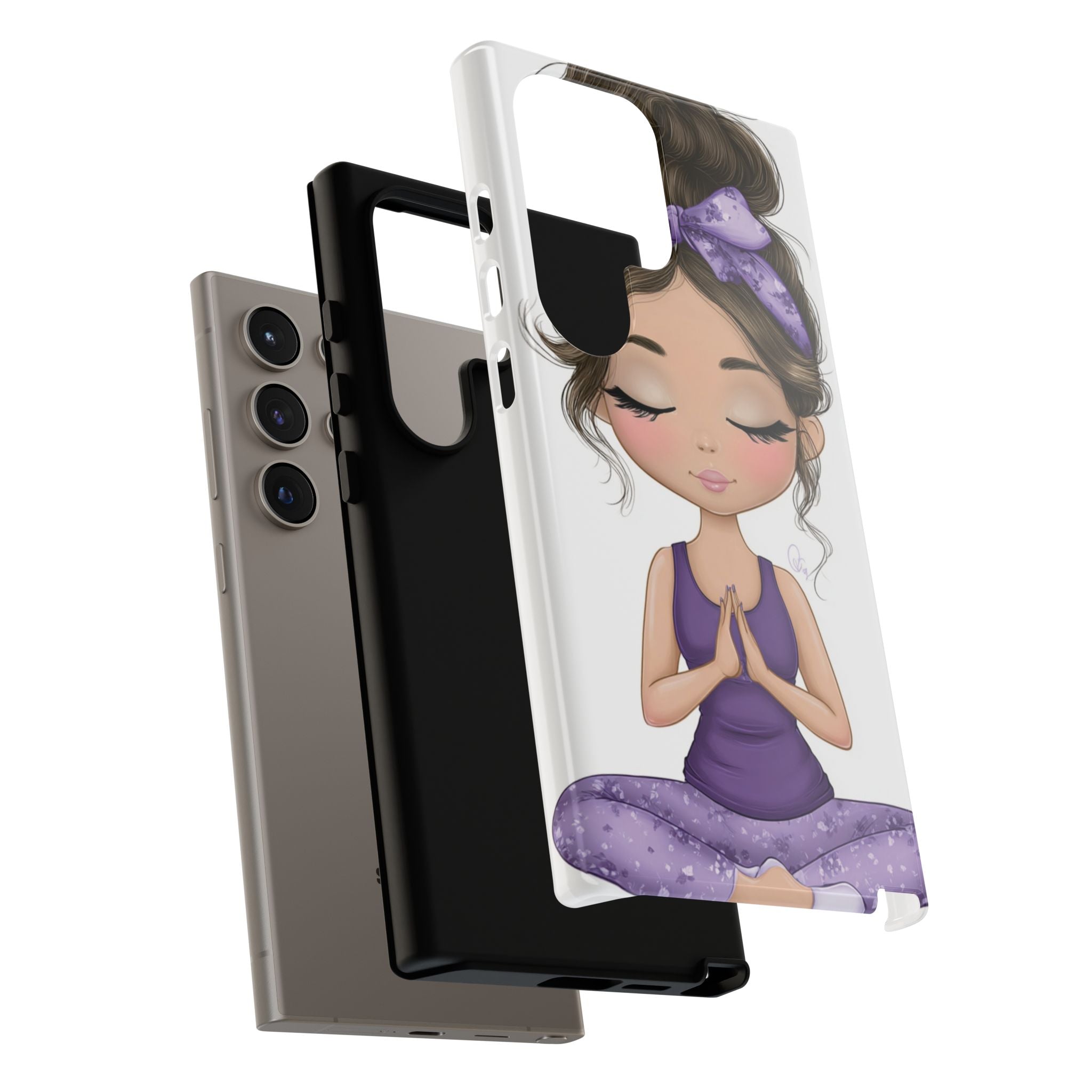 Yoga Phone Case for Mindfulness Gift for Yogis, Meditation Accessory, Zen Vibe