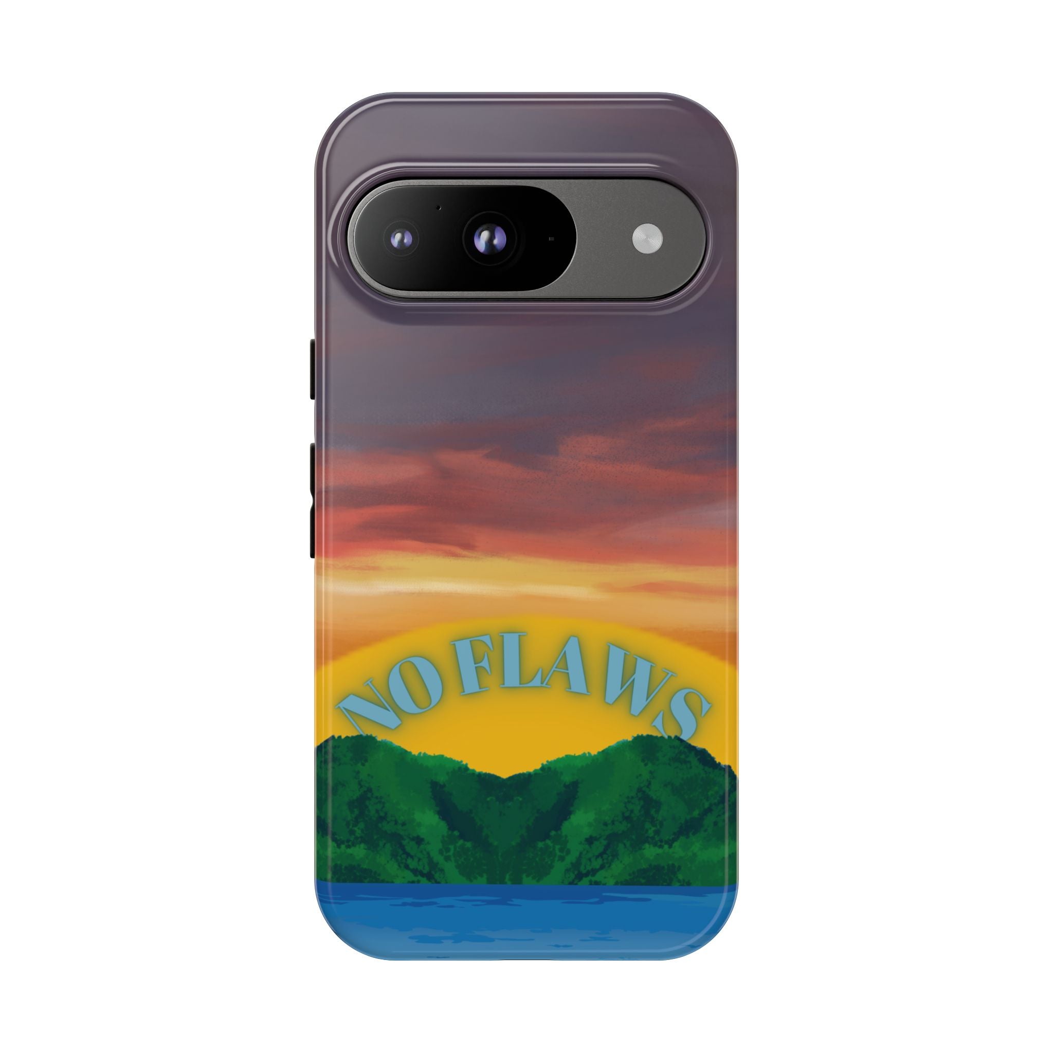 Sunset 'No Flaws' Tough Phone Case — Tropical Beach Protective Cover