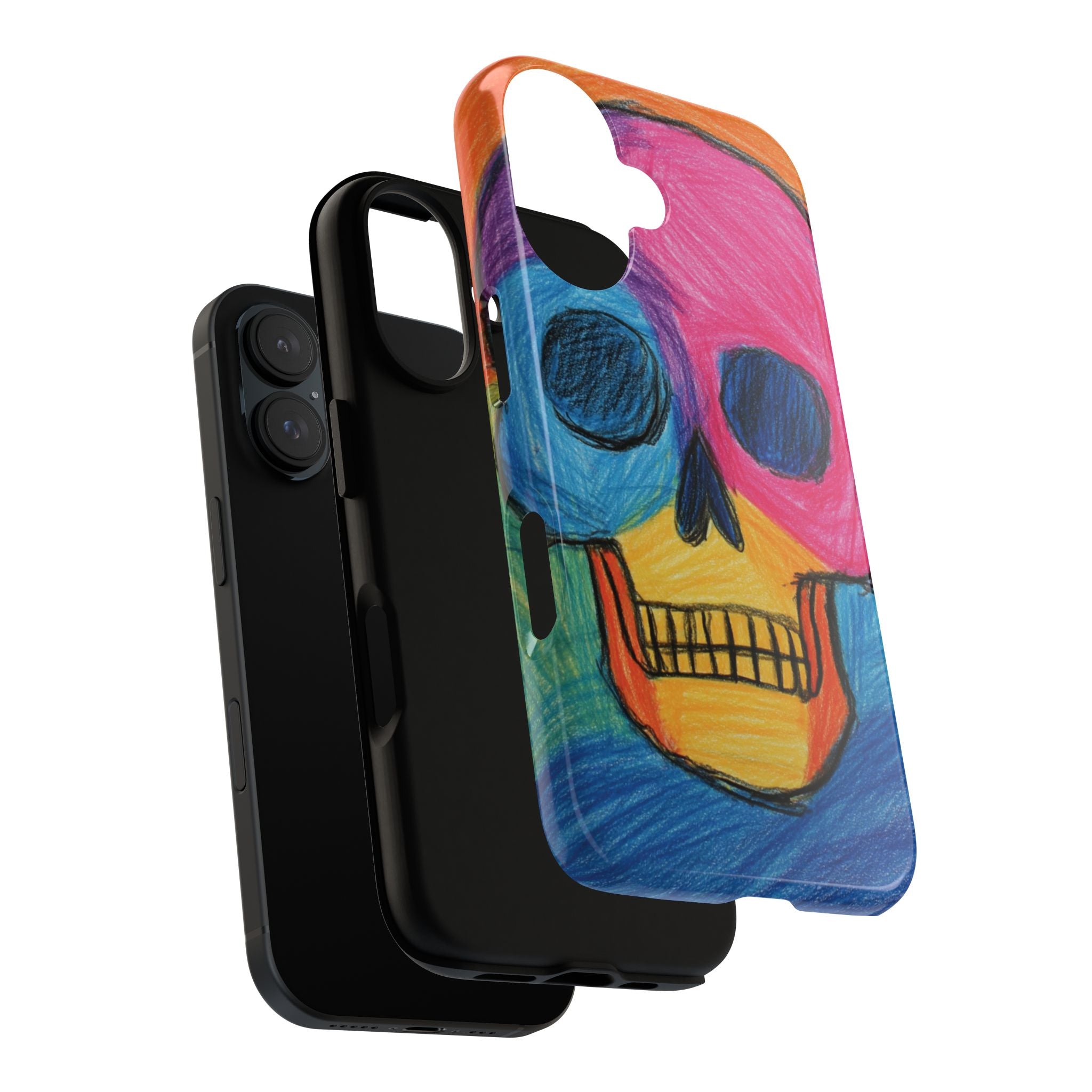 Vibrant Skull Phone Case | Tough Cases, Colorful Design, Unique Art Phone Cover