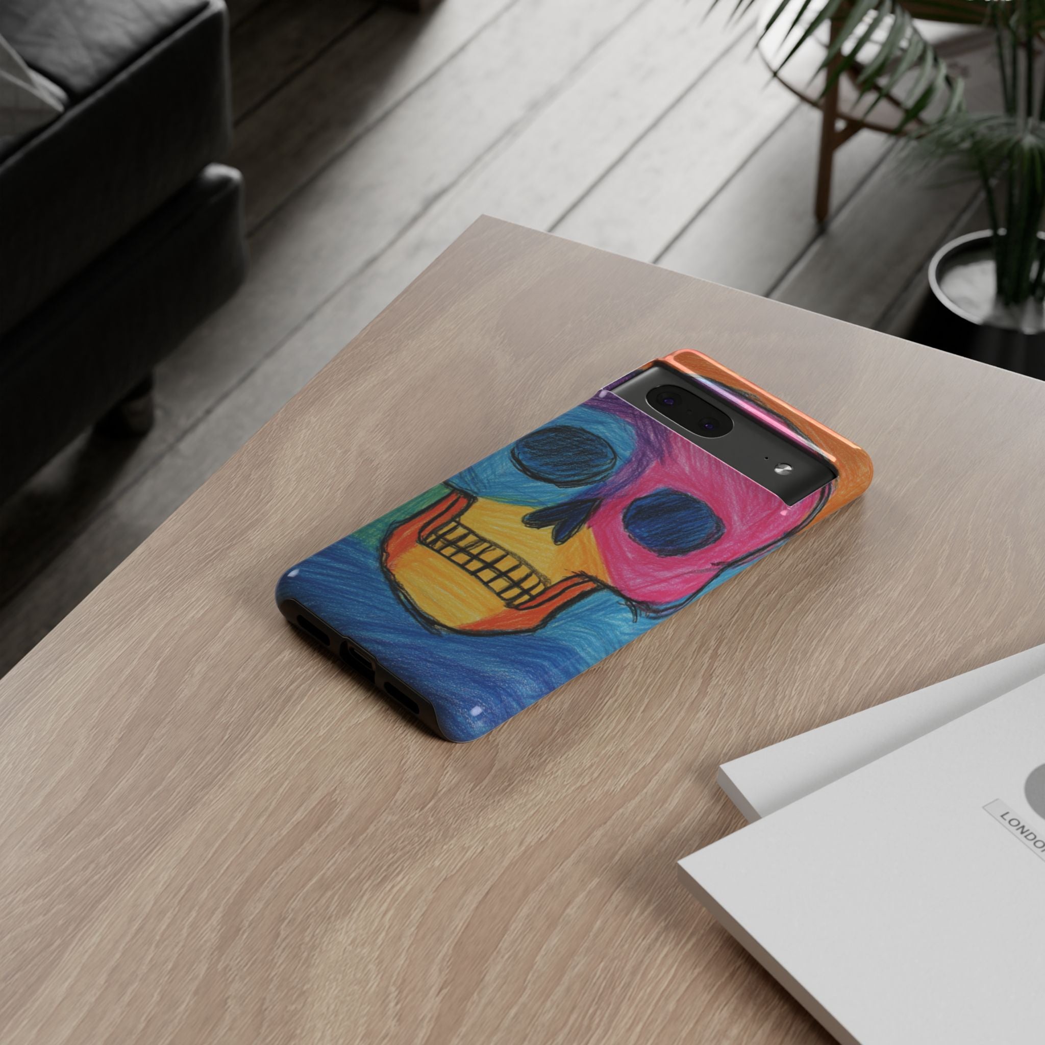 Vibrant Skull Phone Case | Tough Cases, Colorful Design, Unique Art Phone Cover