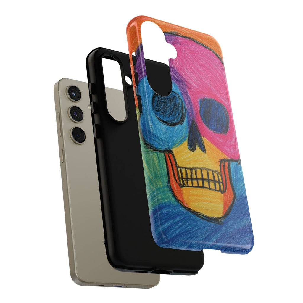 Vibrant Skull Phone Case | Tough Cases, Colorful Design, Unique Art Phone Cover