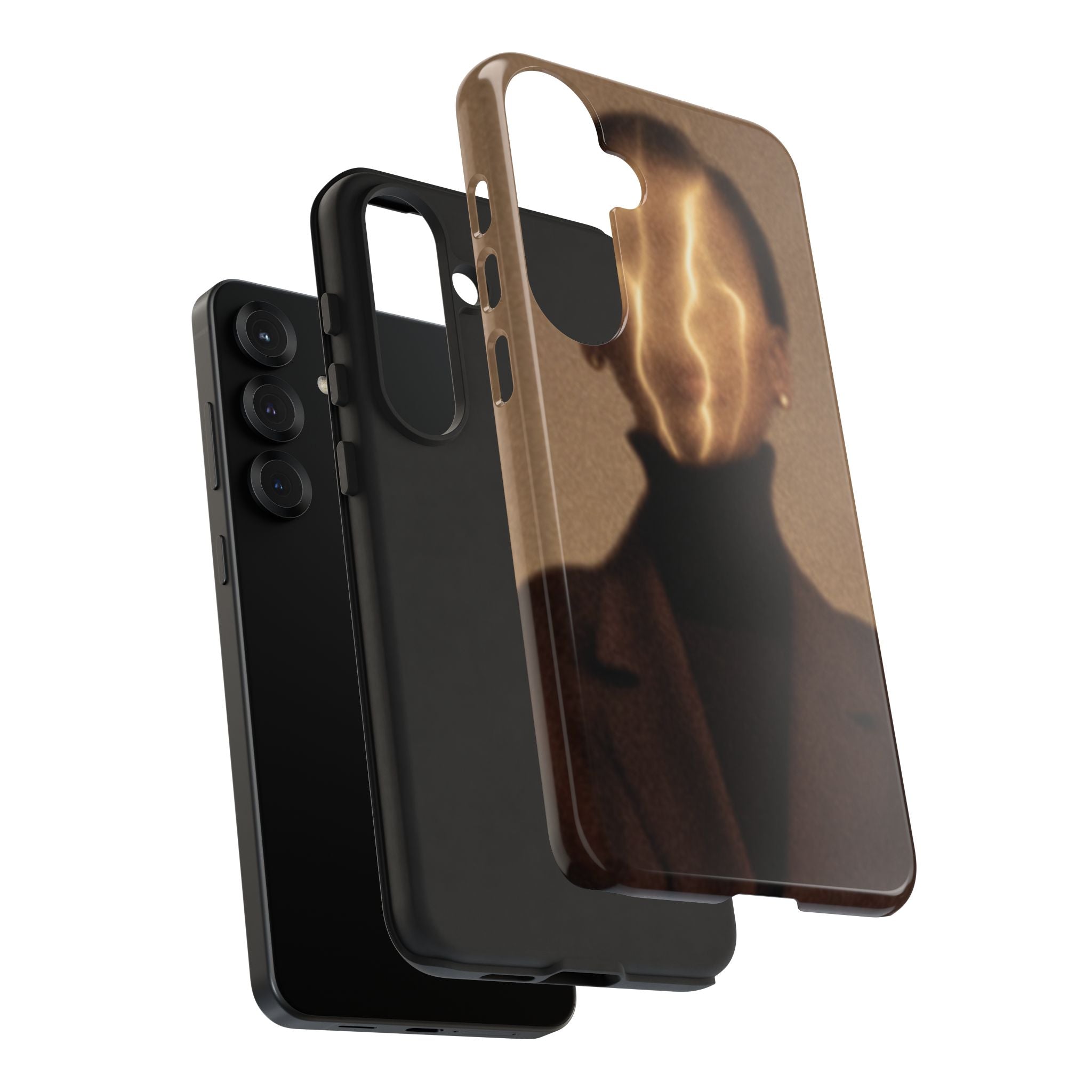 Stylish Phone Case with Artistic Design, Fashion Tech Accessory, Tough Cases