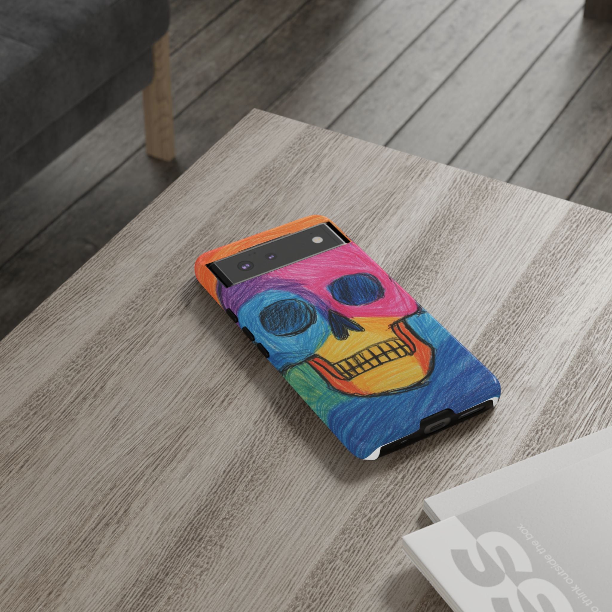 Vibrant Skull Phone Case | Tough Cases, Colorful Design, Unique Art Phone Cover