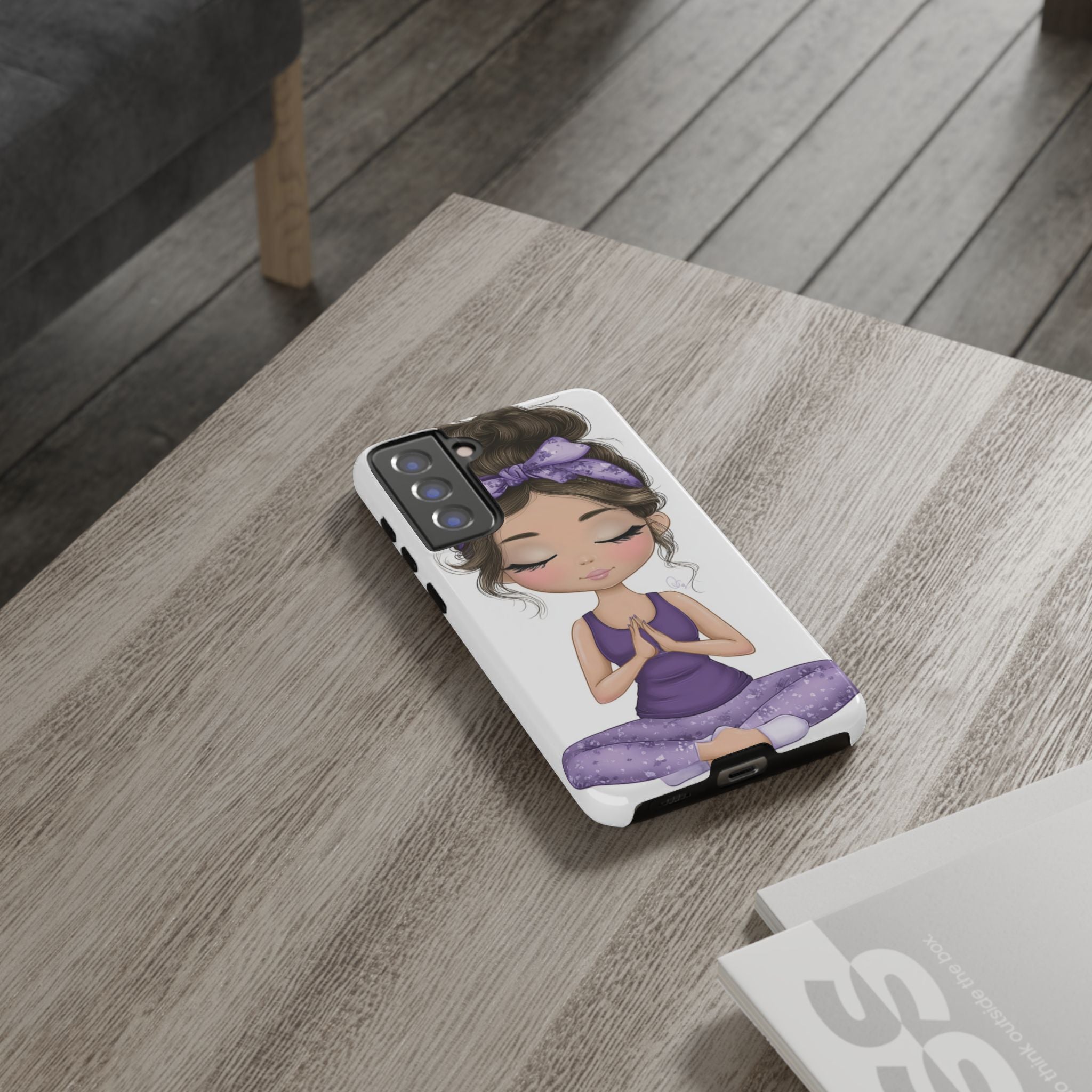 Yoga Phone Case for Mindfulness Gift for Yogis, Meditation Accessory, Zen Vibe