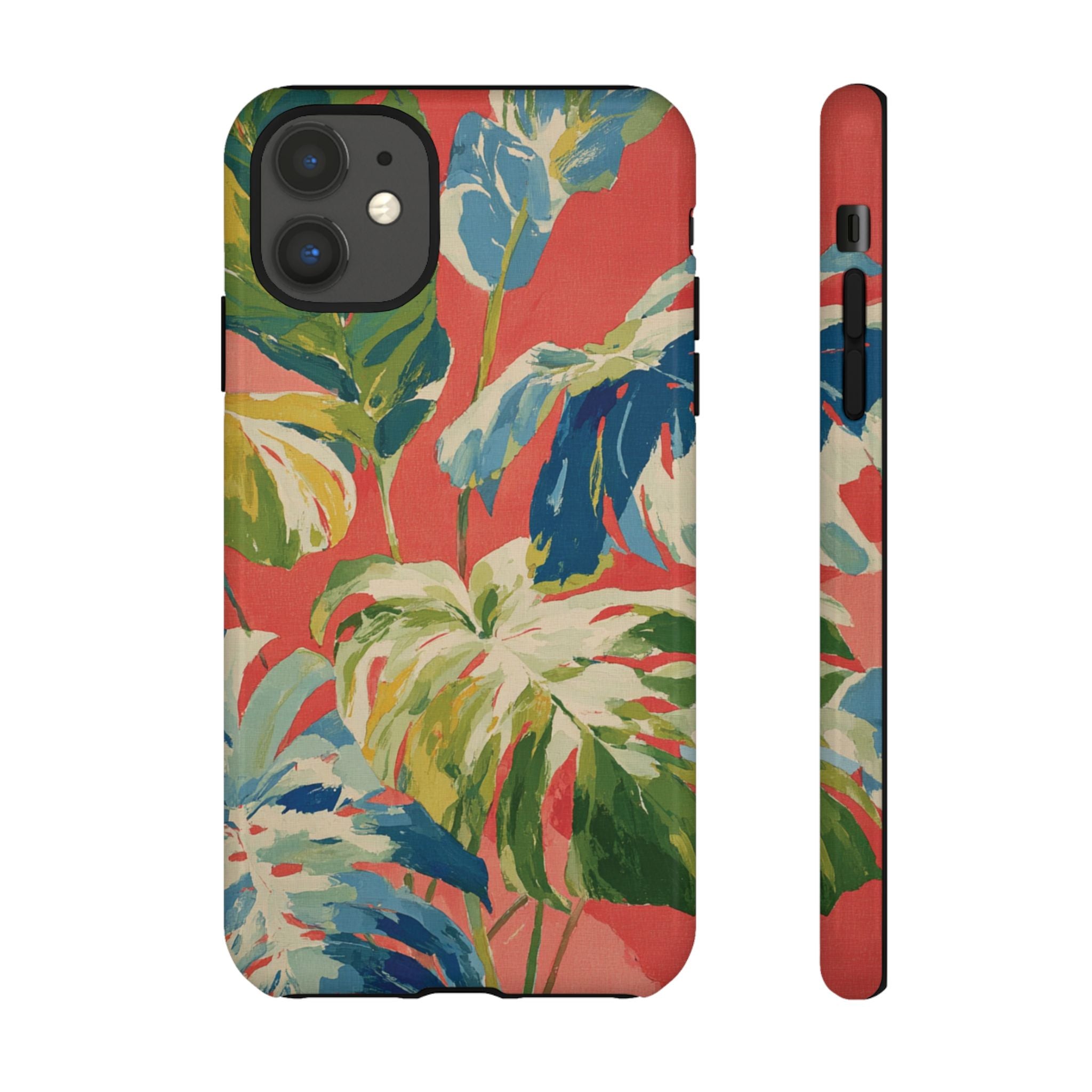 Tropical Phone Case, Floral Tough Case, Vibrant Phone Cover for Summer