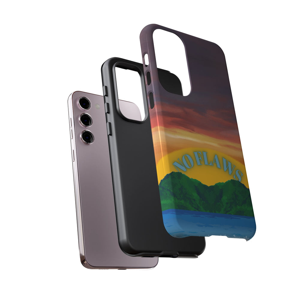 Sunset 'No Flaws' Tough Phone Case — Tropical Beach Protective Cover