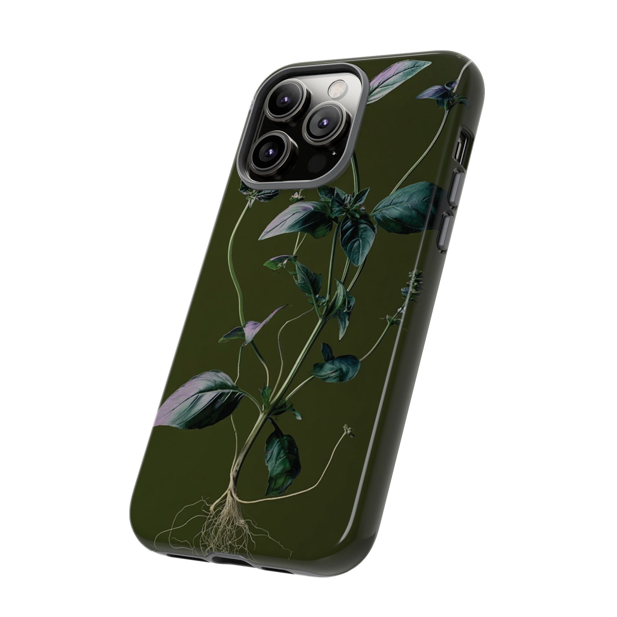 Green Botanical Phone Case, Floral Phone Cover, Nature Lover Gift