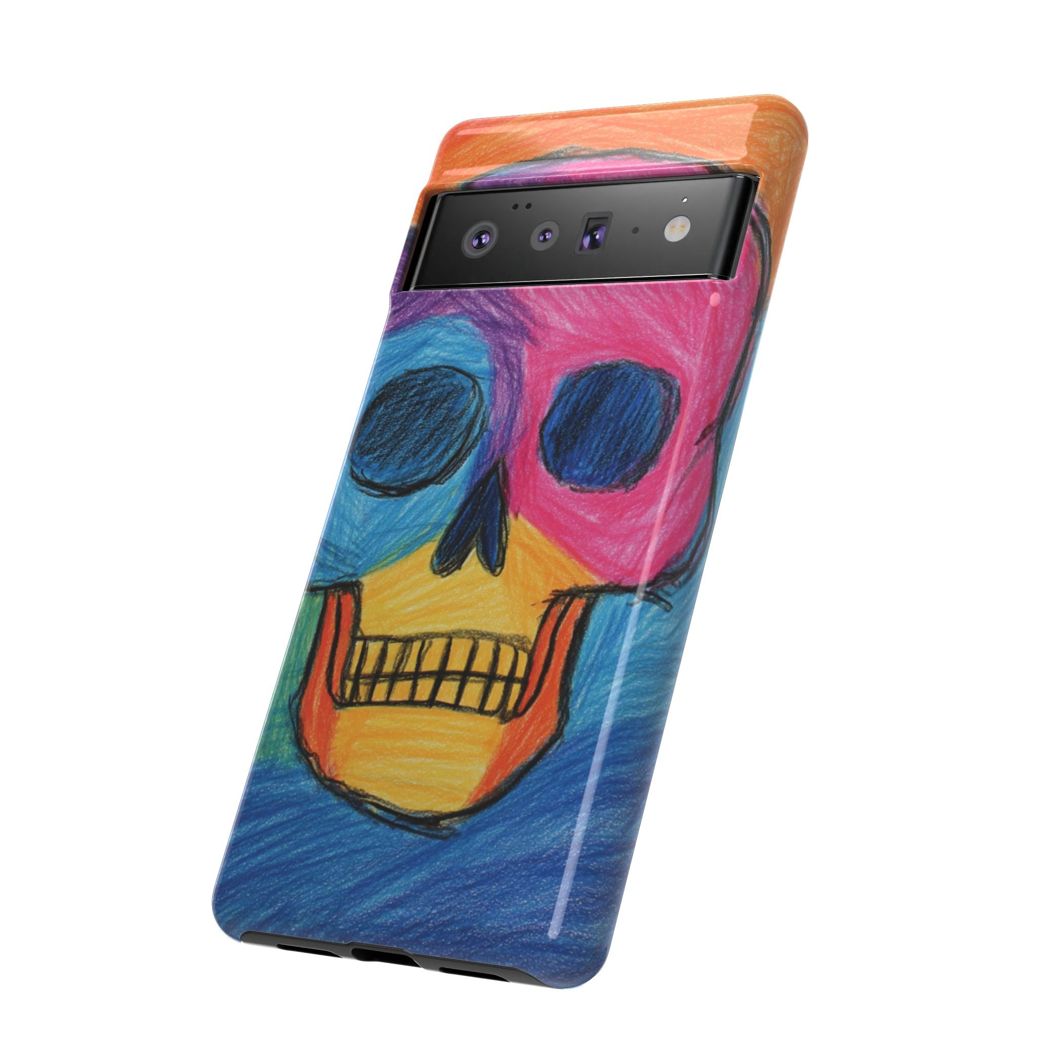 Vibrant Skull Phone Case | Tough Cases, Colorful Design, Unique Art Phone Cover