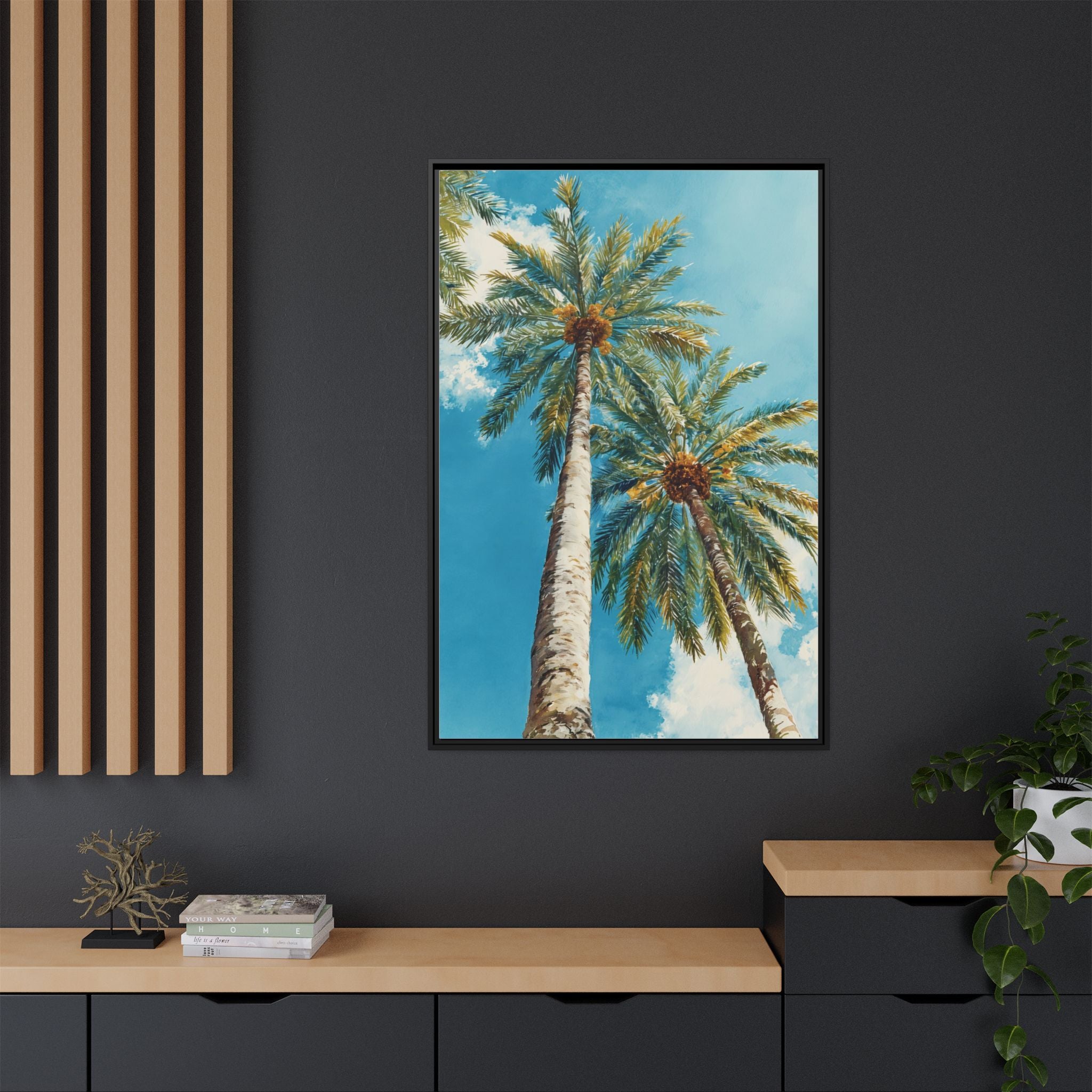 Palm Tree Sky Matte Canvas Print