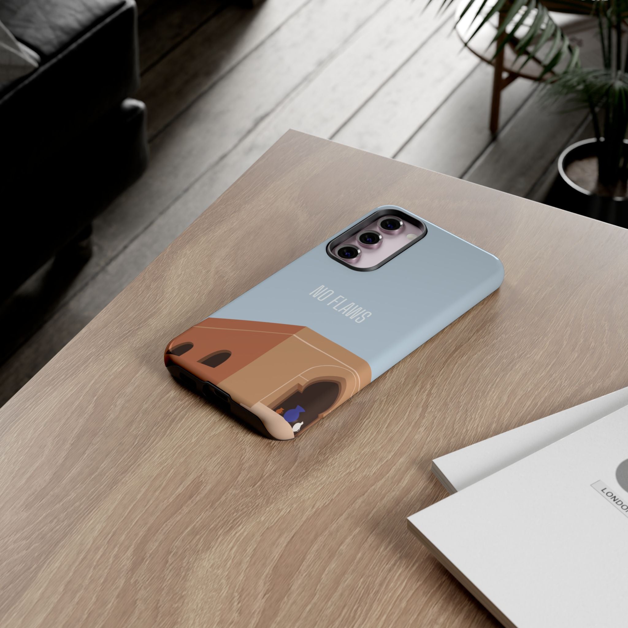 Minimal Desert Illustration “No Flaws” Protective Tough Case