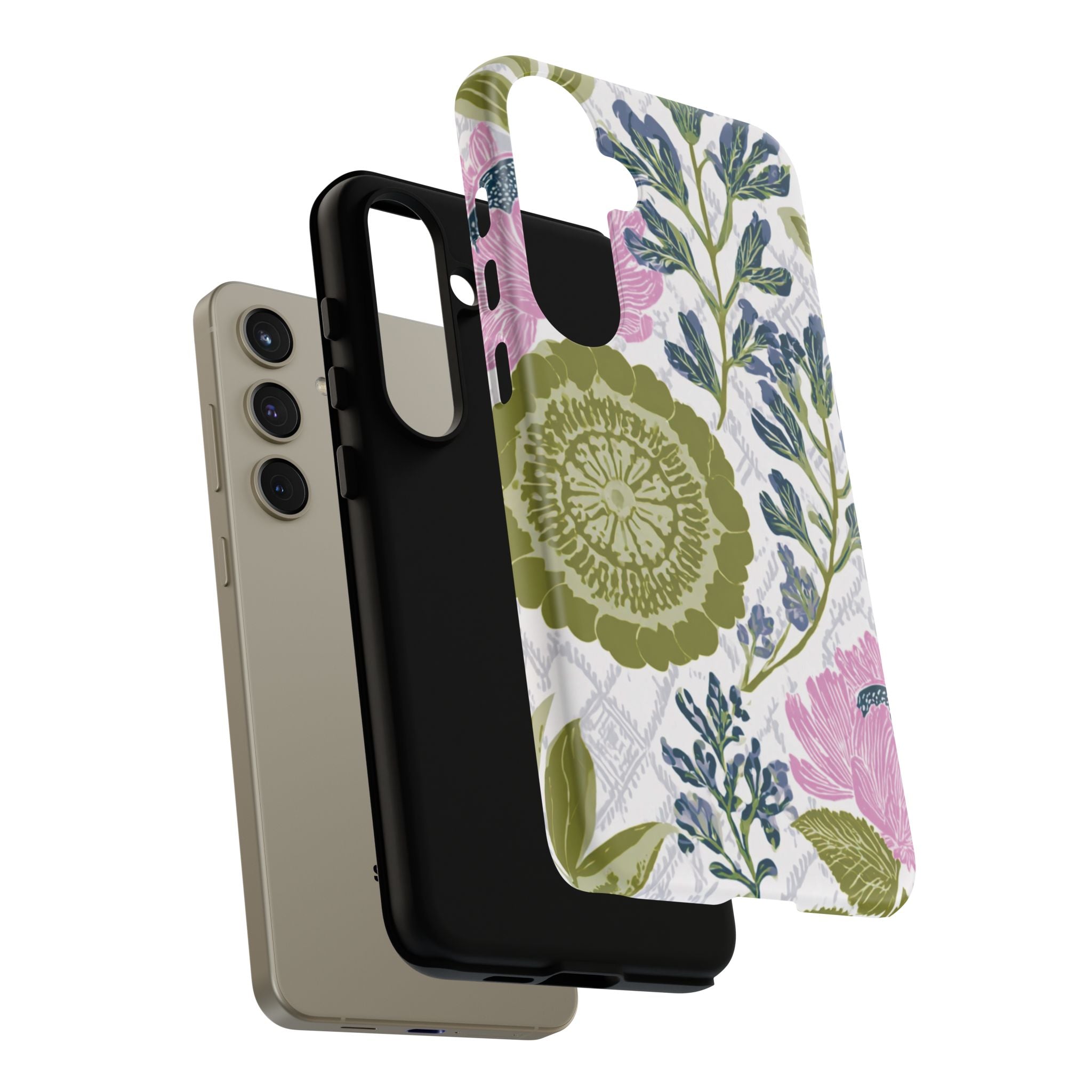 Floral Phone Case, Tough Cases with Elegant Design, Stylish Phone Accessories