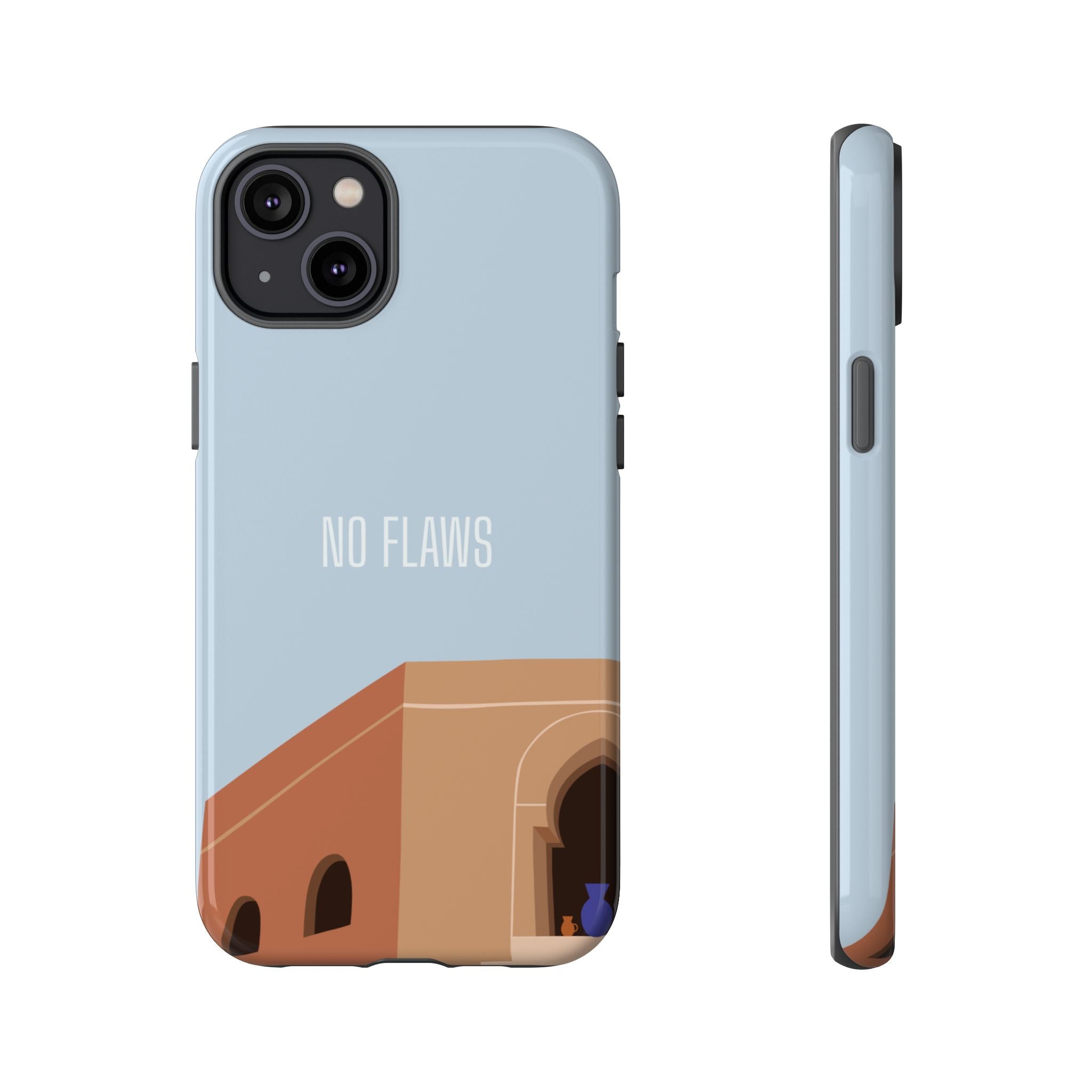 Minimal Desert Illustration “No Flaws” Protective Tough Case