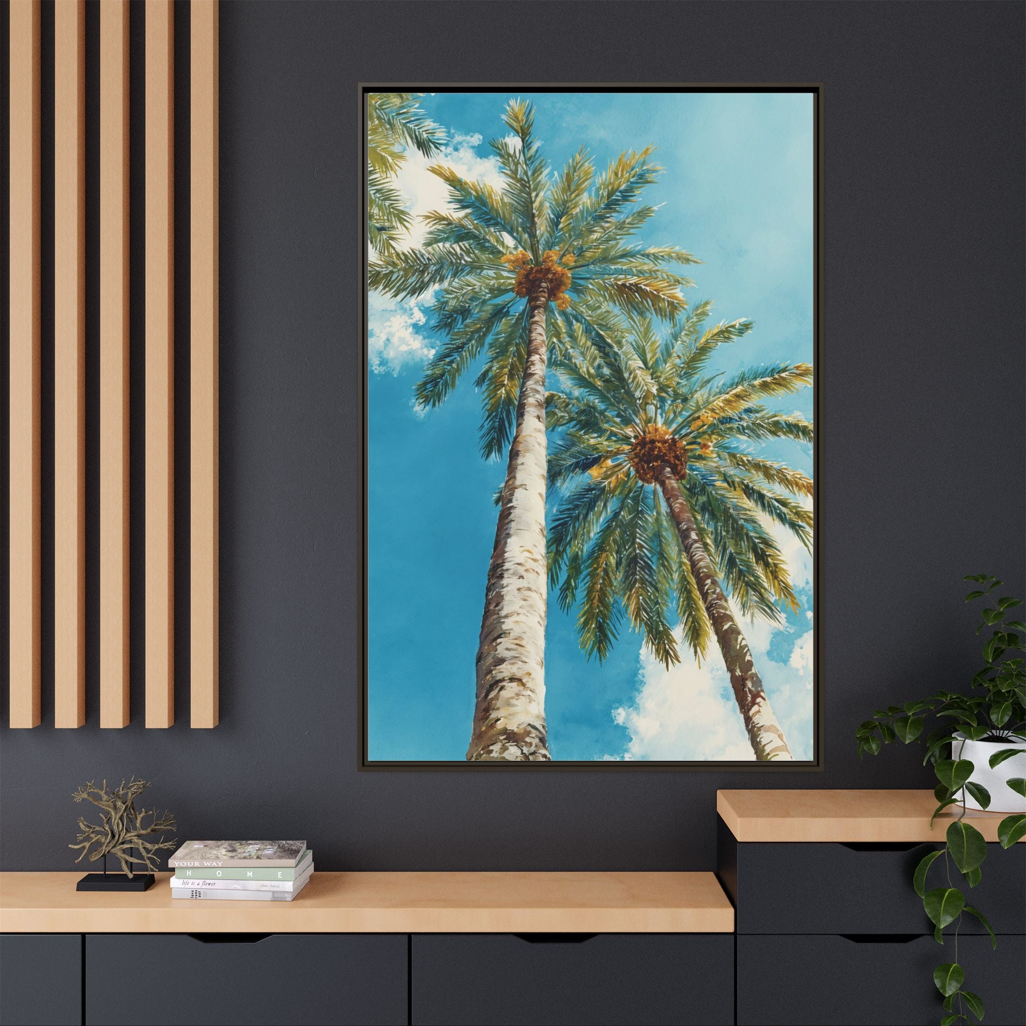 Palm Tree Sky Matte Canvas Print
