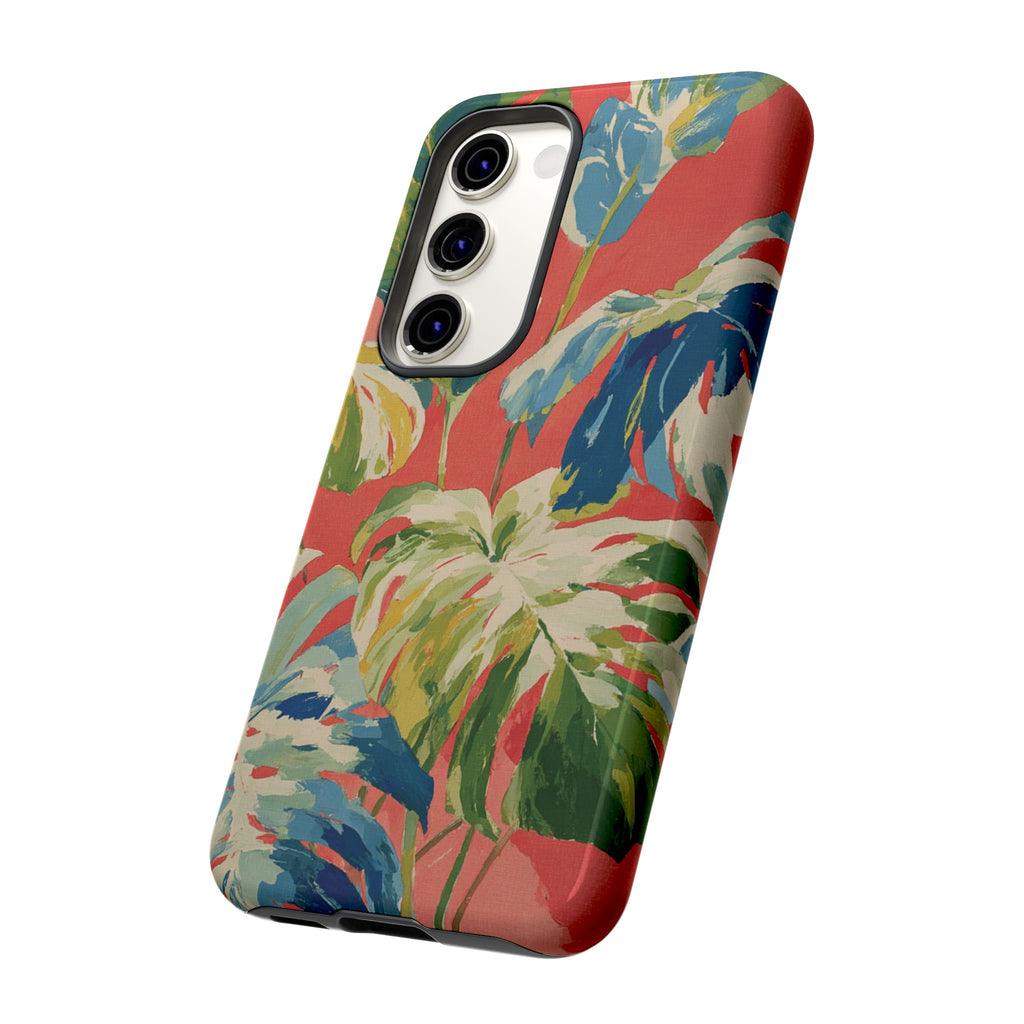 Tropical Phone Case, Floral Tough Case, Vibrant Phone Cover for Summer