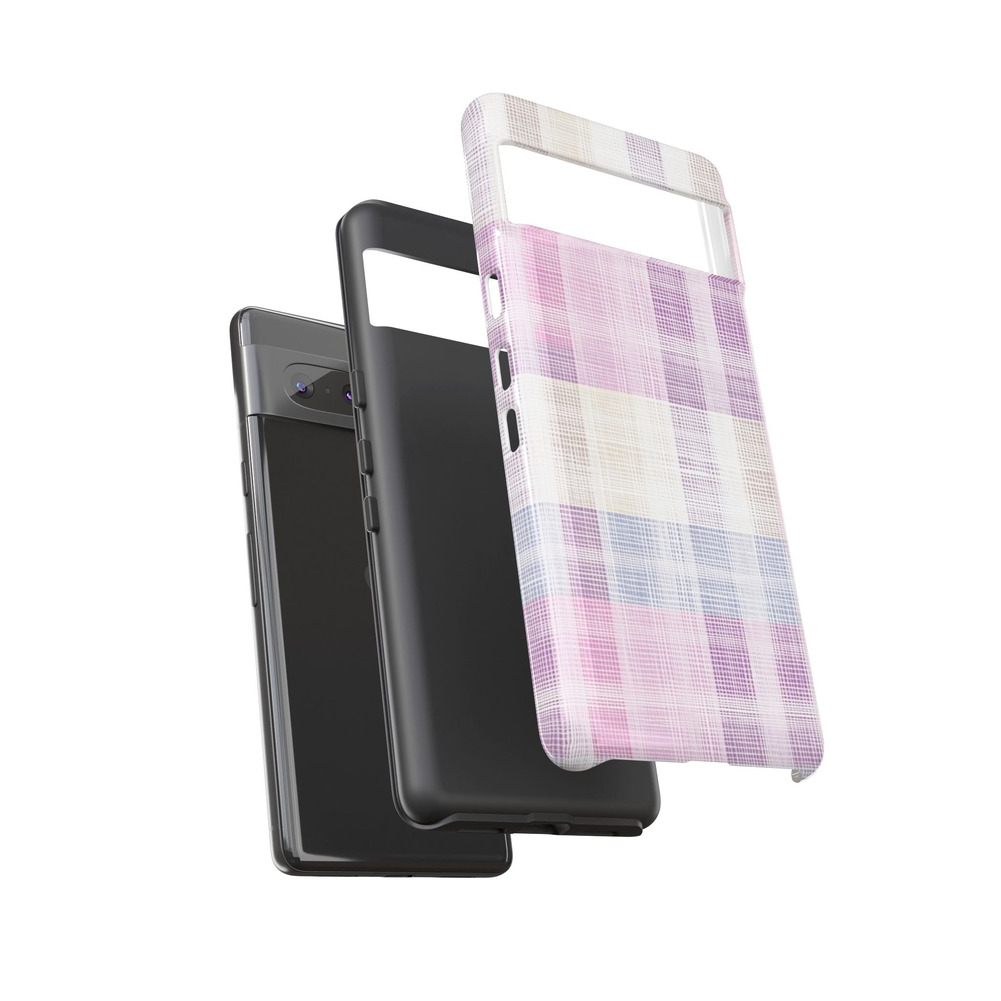 Pink Plaid Phone Case, Trendy Accessories, Birthday, Everyday Use, Tough Cases