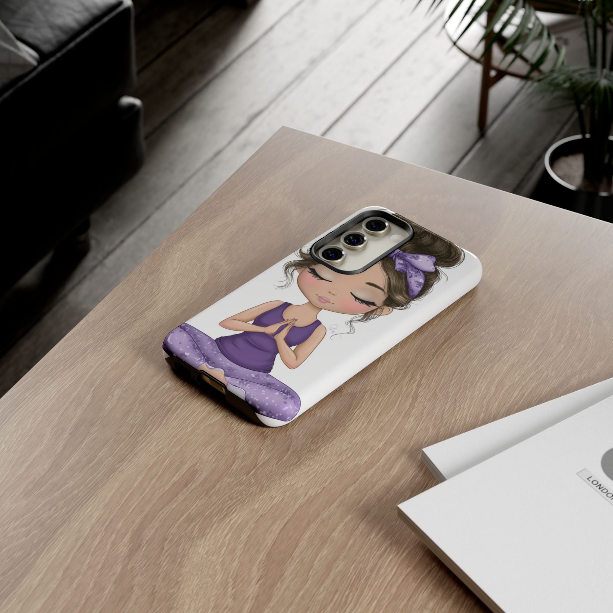 Yoga Phone Case for Mindfulness Gift for Yogis, Meditation Accessory, Zen Vibe