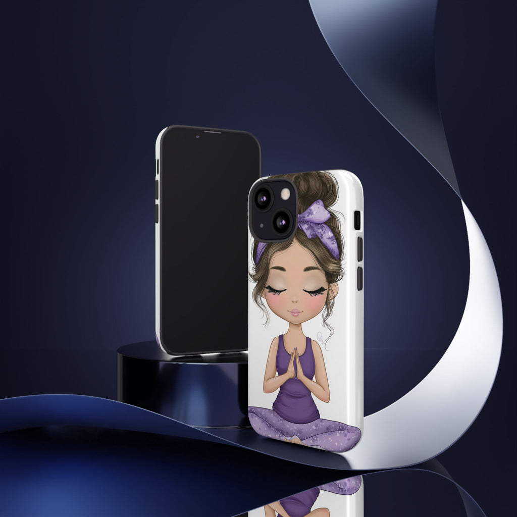 Yoga Phone Case for Mindfulness Gift for Yogis, Meditation Accessory, Zen Vibe