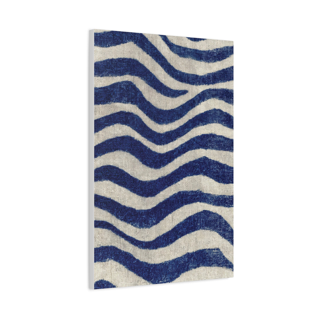 Abstract Blue Wave Canvas Print — Stretched Matte Wall Art
