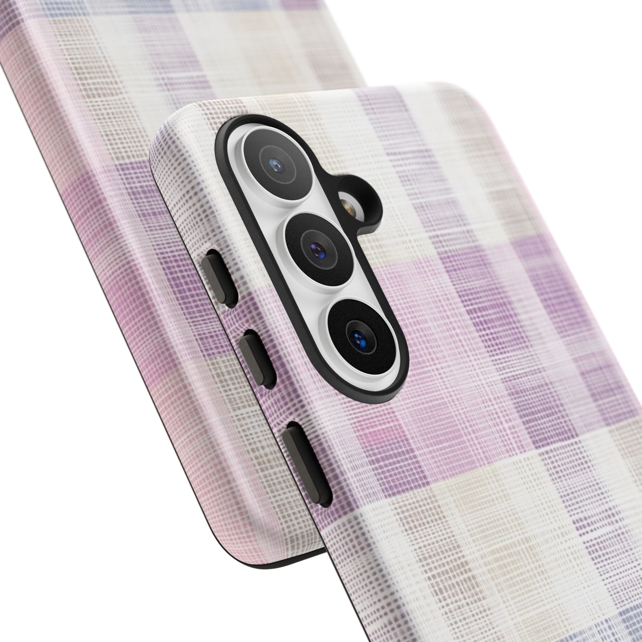 Pink Plaid Phone Case, Trendy Accessories, Birthday, Everyday Use, Tough Cases