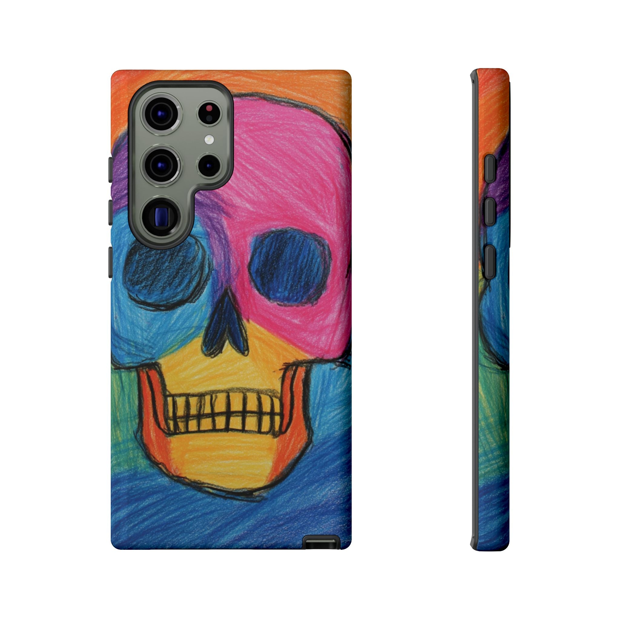 Vibrant Skull Phone Case | Tough Cases, Colorful Design, Unique Art Phone Cover