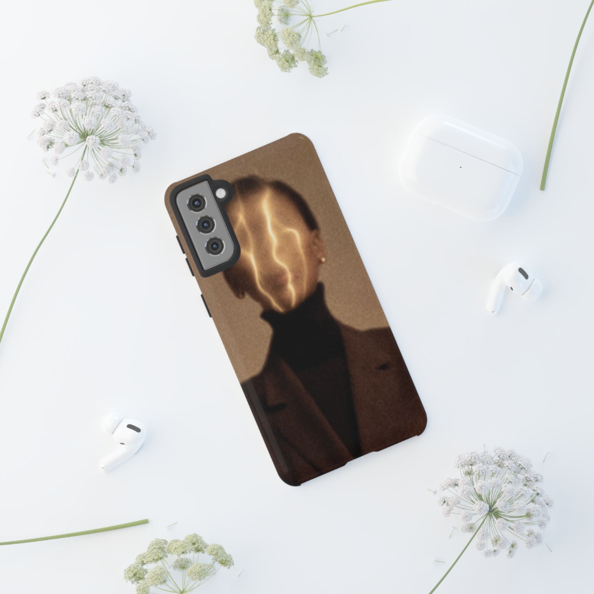 Stylish Phone Case with Artistic Design, Fashion Tech Accessory, Tough Cases