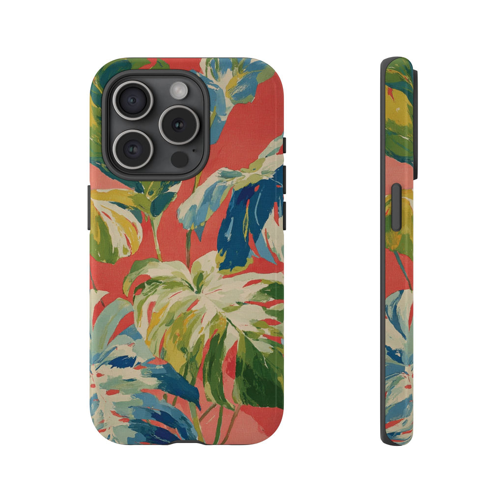 Tropical Phone Case, Floral Tough Case, Vibrant Phone Cover for Summer