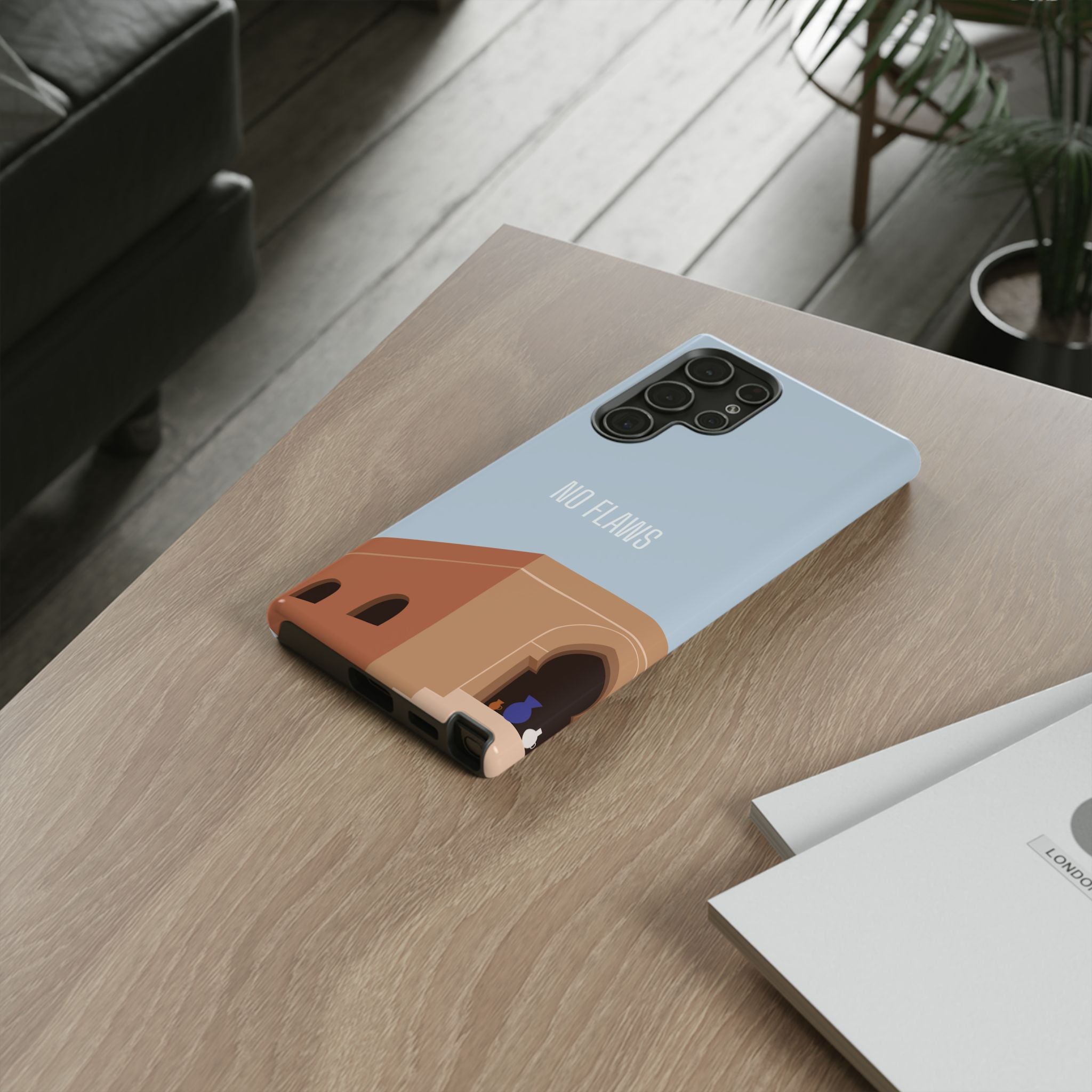 Minimal Desert Illustration “No Flaws” Protective Tough Case
