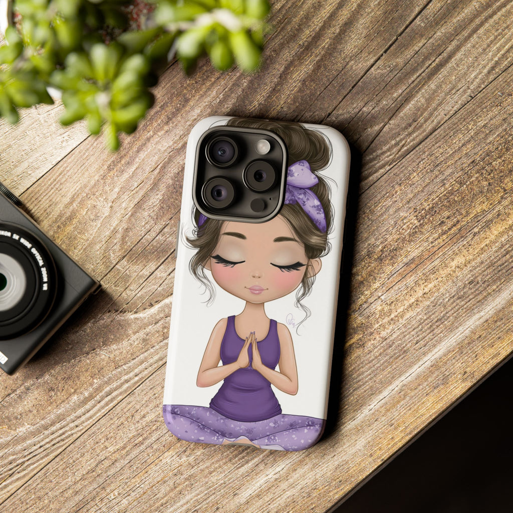 Yoga Phone Case for Mindfulness Gift for Yogis, Meditation Accessory, Zen Vibe