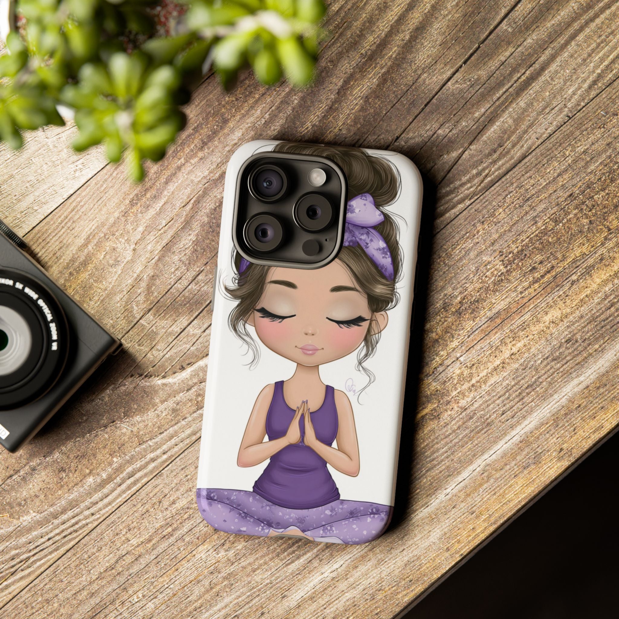 Yoga Phone Case for Mindfulness Gift for Yogis, Meditation Accessory, Zen Vibe