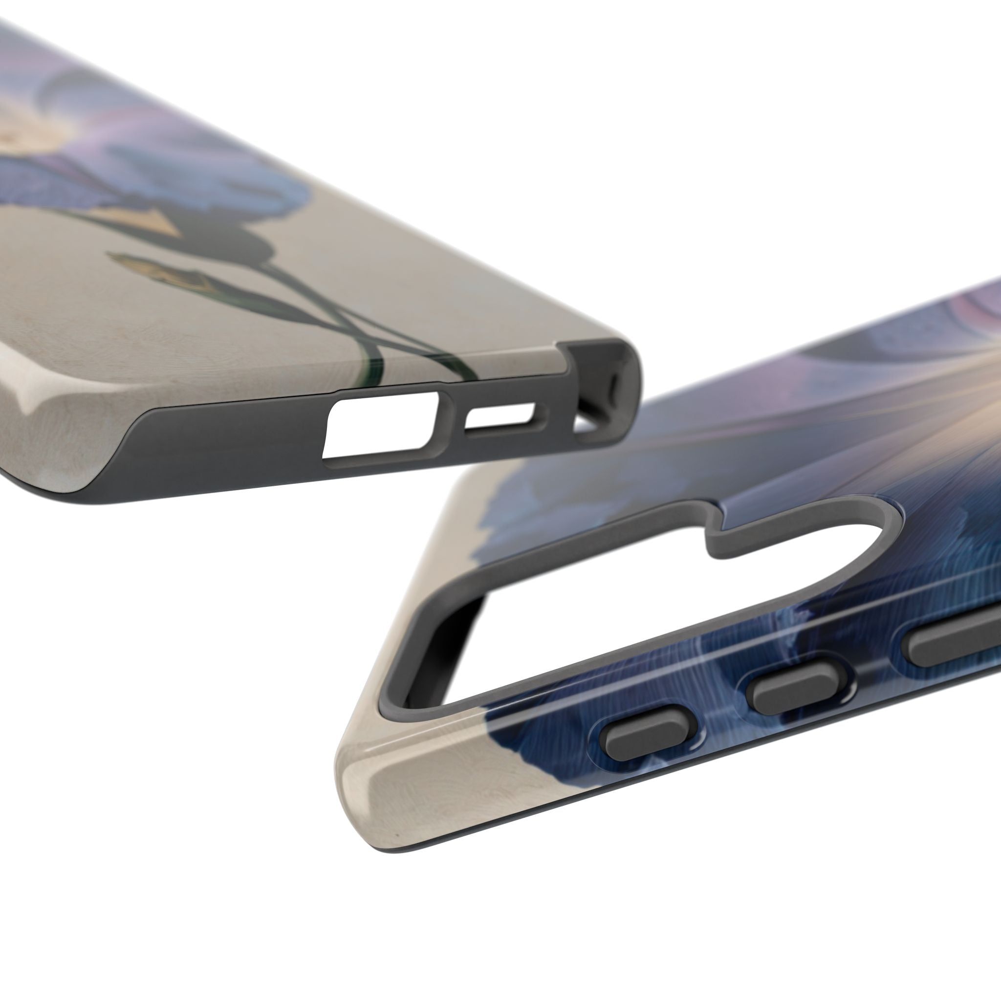 Floral Phone Case, Tough Cases with Purple Flower Design, Phone Accessories