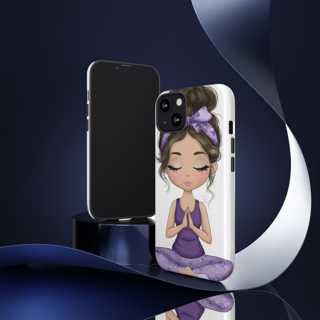 Yoga Phone Case for Mindfulness Gift for Yogis, Meditation Accessory, Zen Vibe
