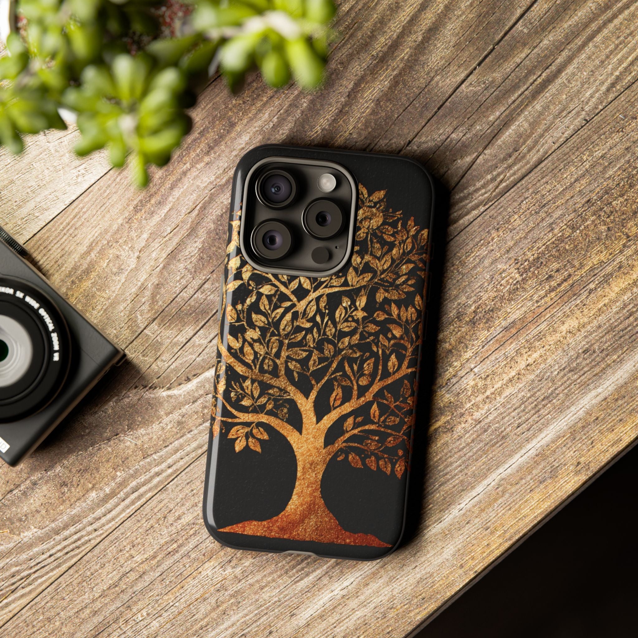 Golden Tree Phone Case, Tough Cases, Nature Lover Gift