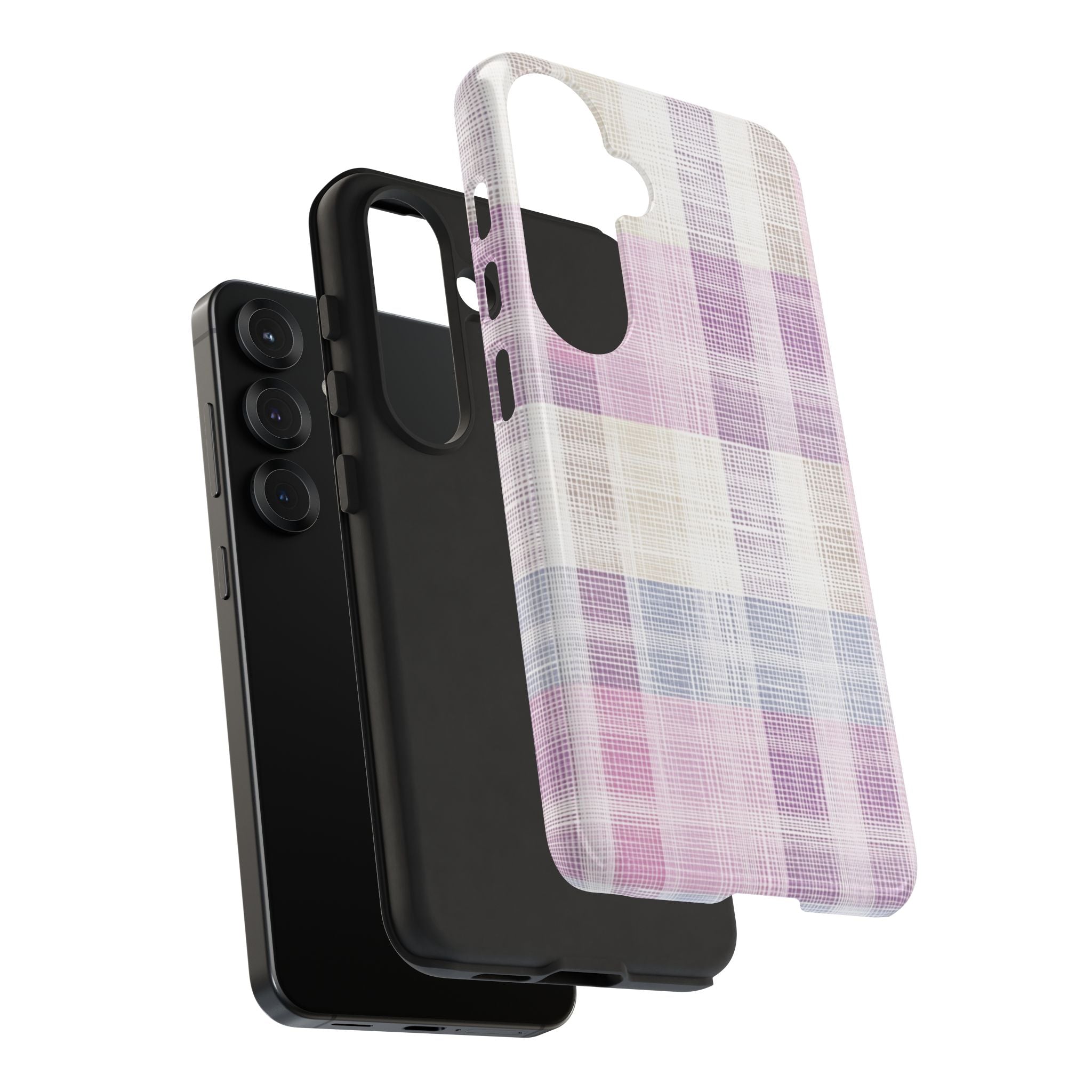 Pink Plaid Phone Case, Trendy Accessories, Birthday, Everyday Use, Tough Cases