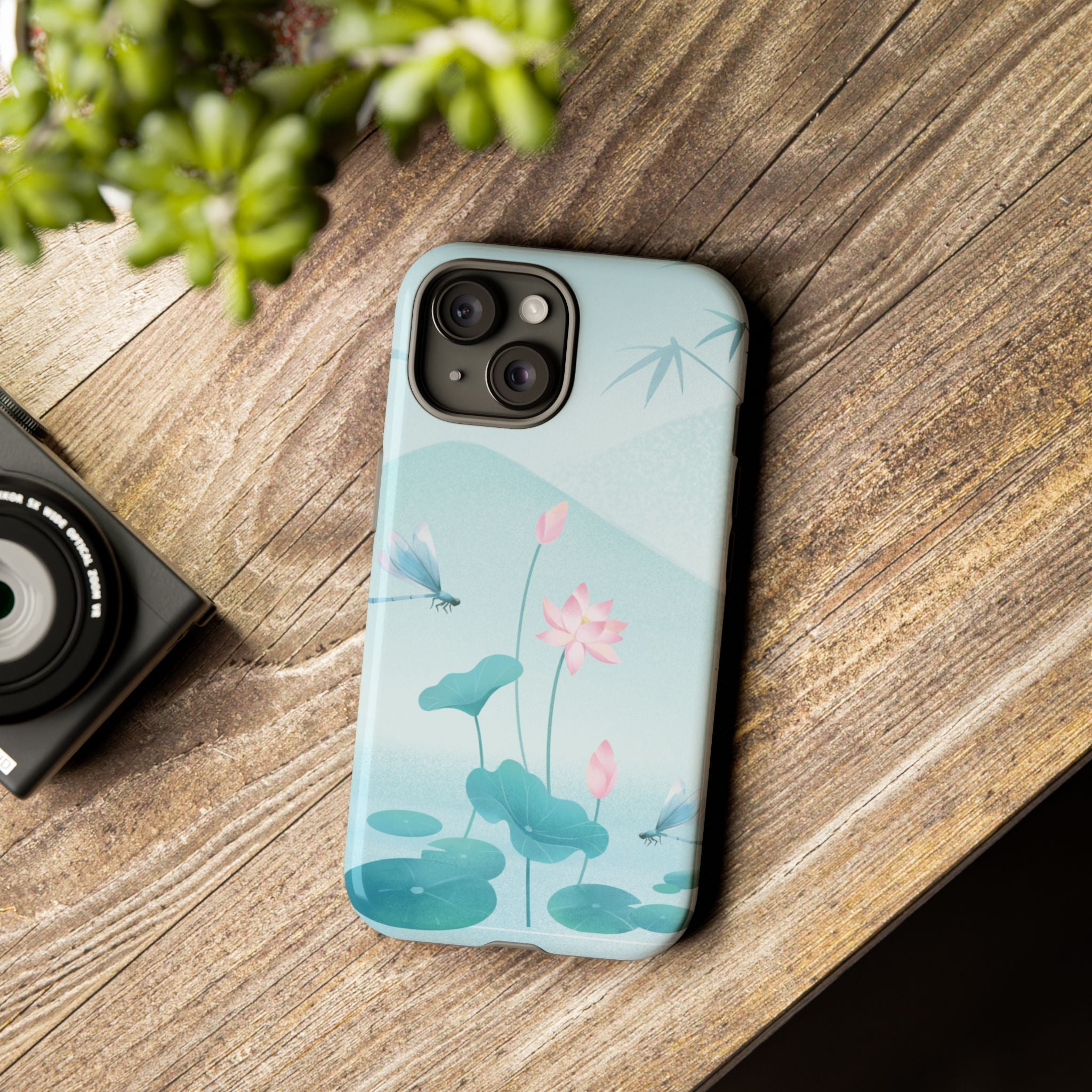 Lotus Pond Phone Case — Serene Floral iPhone Protective Cover