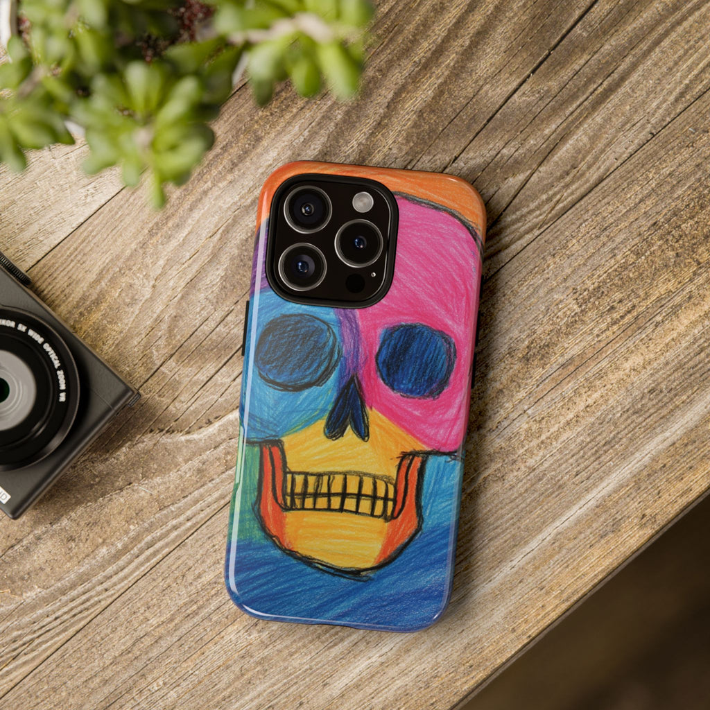 Vibrant Skull Phone Case | Tough Cases, Colorful Design, Unique Art Phone Cover