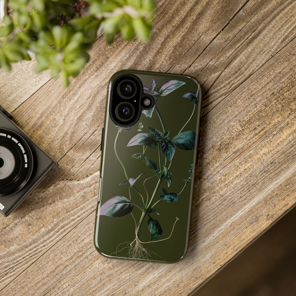 Green Botanical Phone Case, Floral Phone Cover, Nature Lover Gift