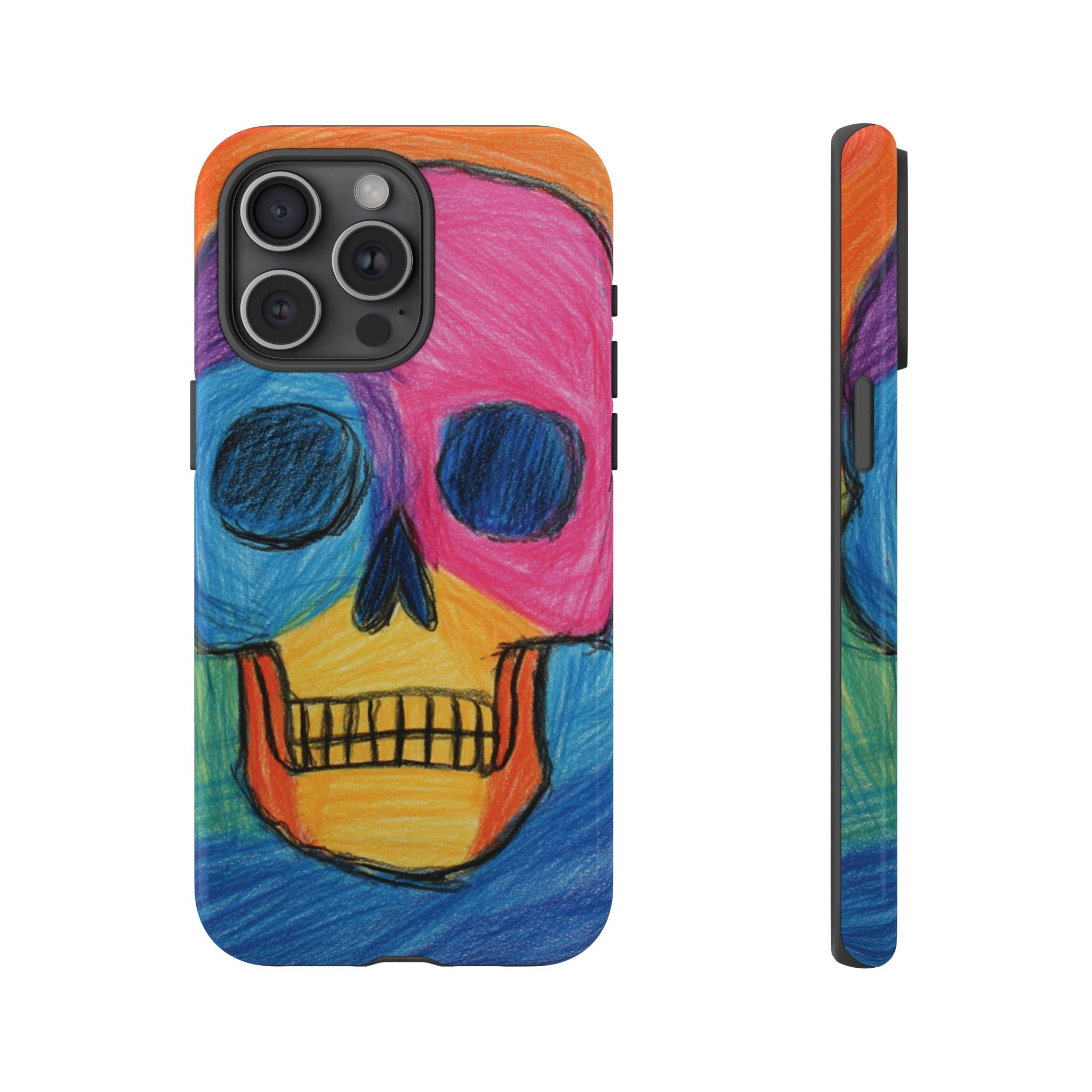 Vibrant Skull Phone Case | Tough Cases, Colorful Design, Unique Art Phone Cover