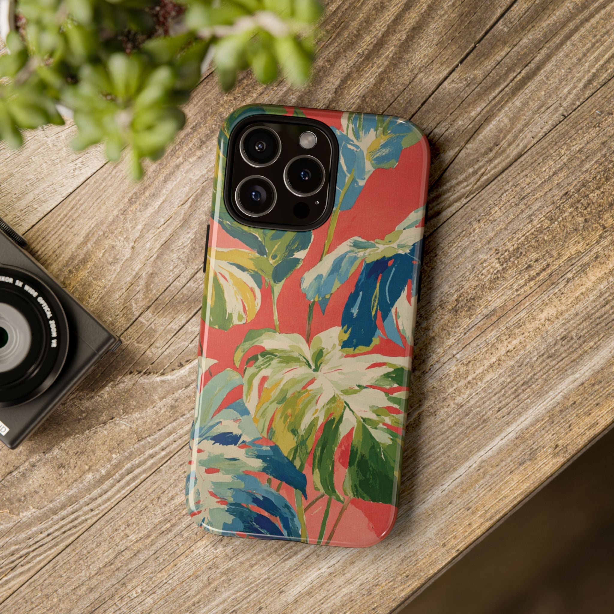 Tropical Phone Case, Floral Tough Case, Vibrant Phone Cover for Summer