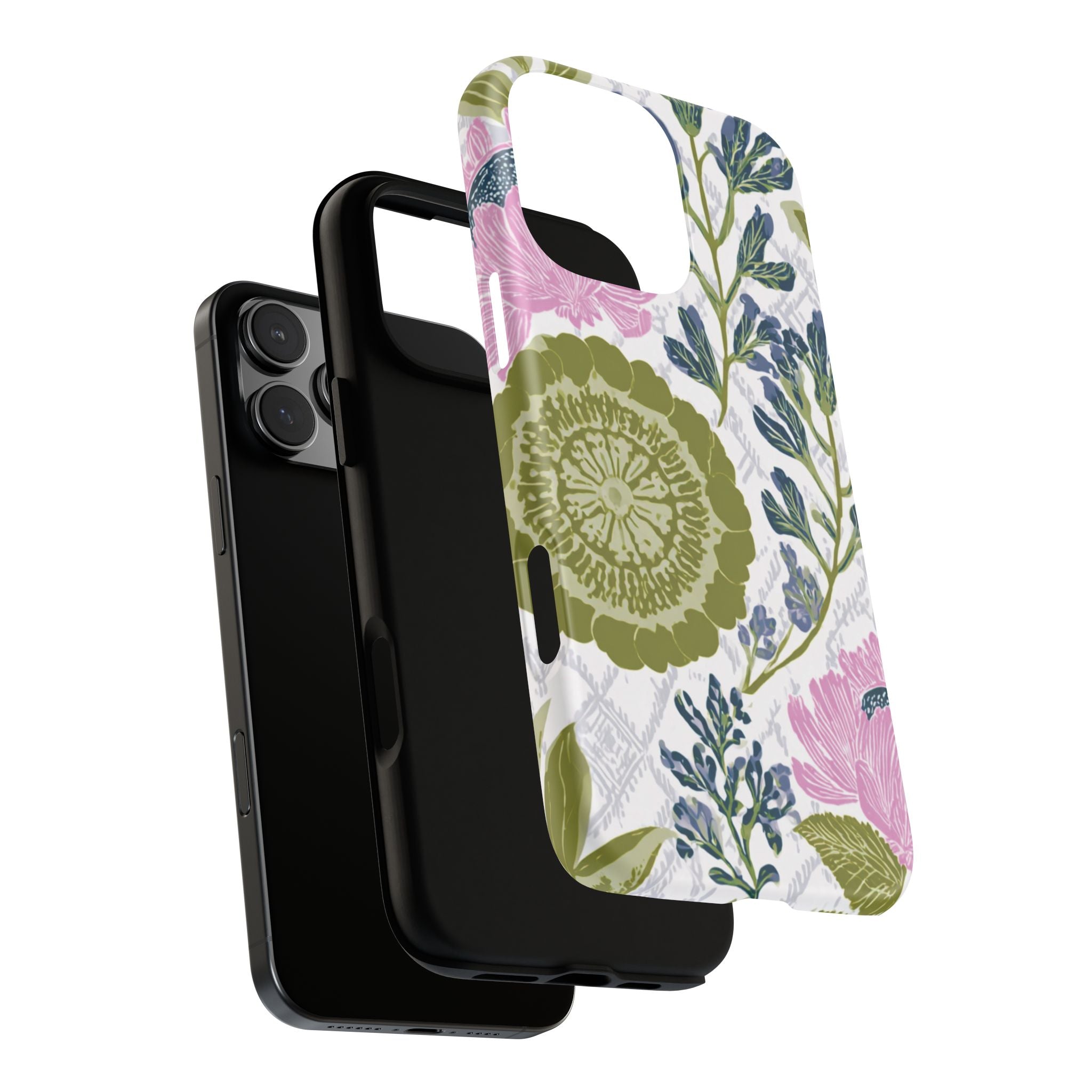 Floral Phone Case, Tough Cases with Elegant Design, Stylish Phone Accessories