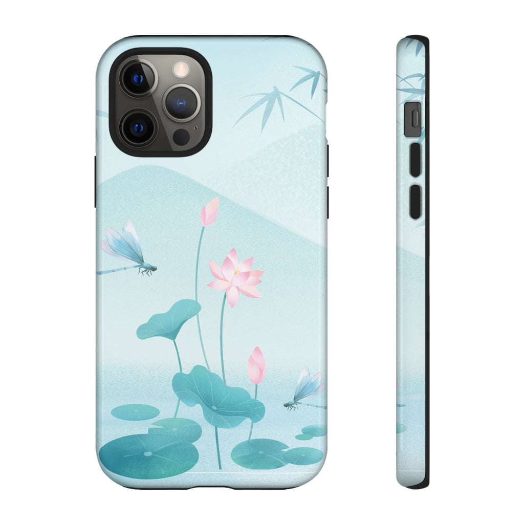Lotus Pond Phone Case — Serene Floral iPhone Protective Cover