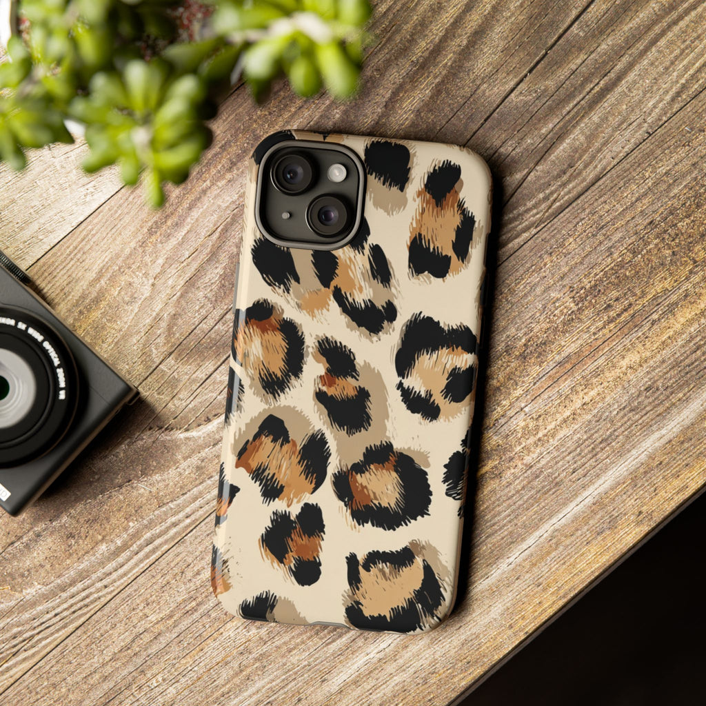 Stylish Leopard Print Phone Case, Animal Print, Tough Case, Gift for Her
